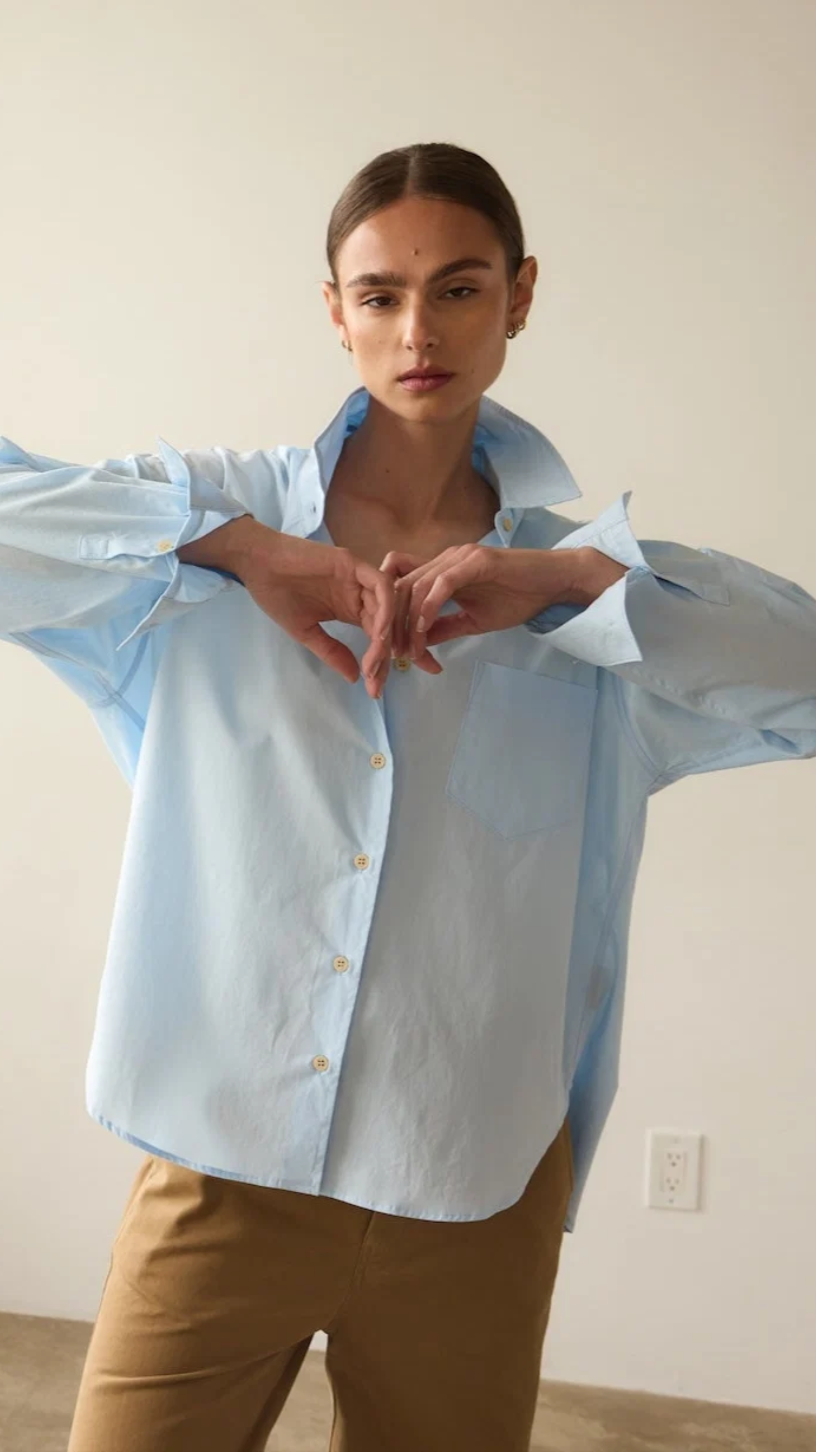 Jamie Haller The Weekend Shirt in Baby Blue