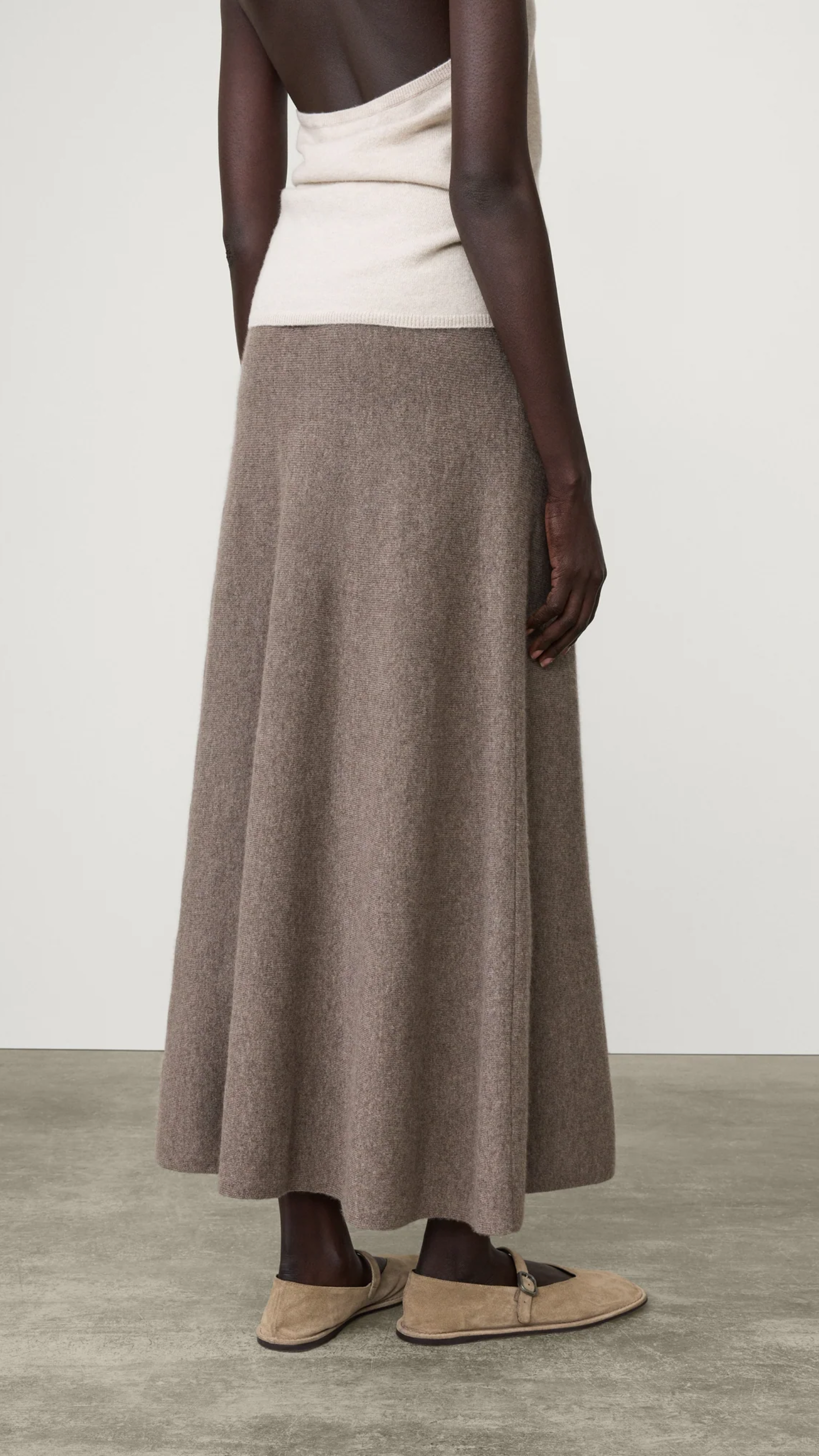 Lisa Yang Torie Skirt in Truffle