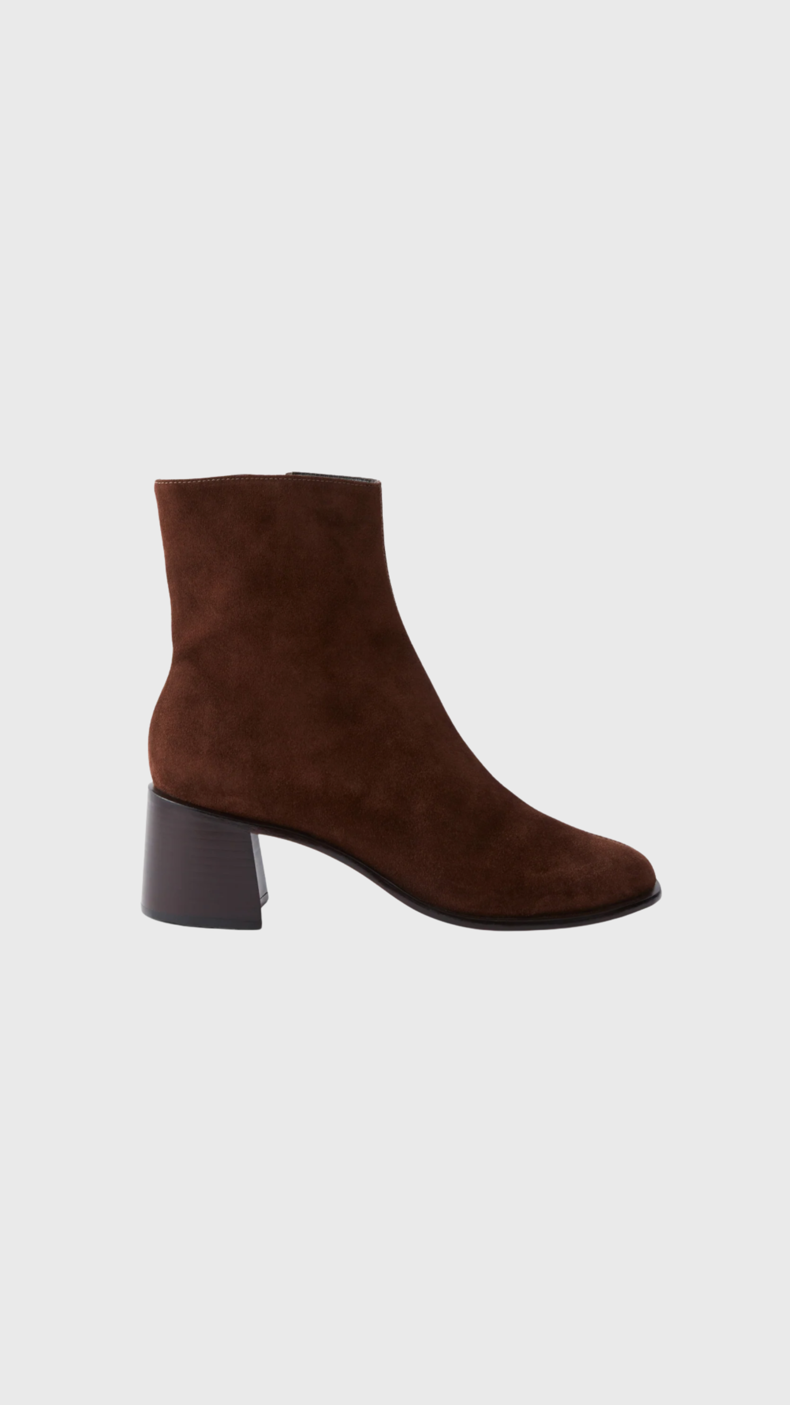 Rachel Comey Sugar Bootie in Dark Chocolate Suede
