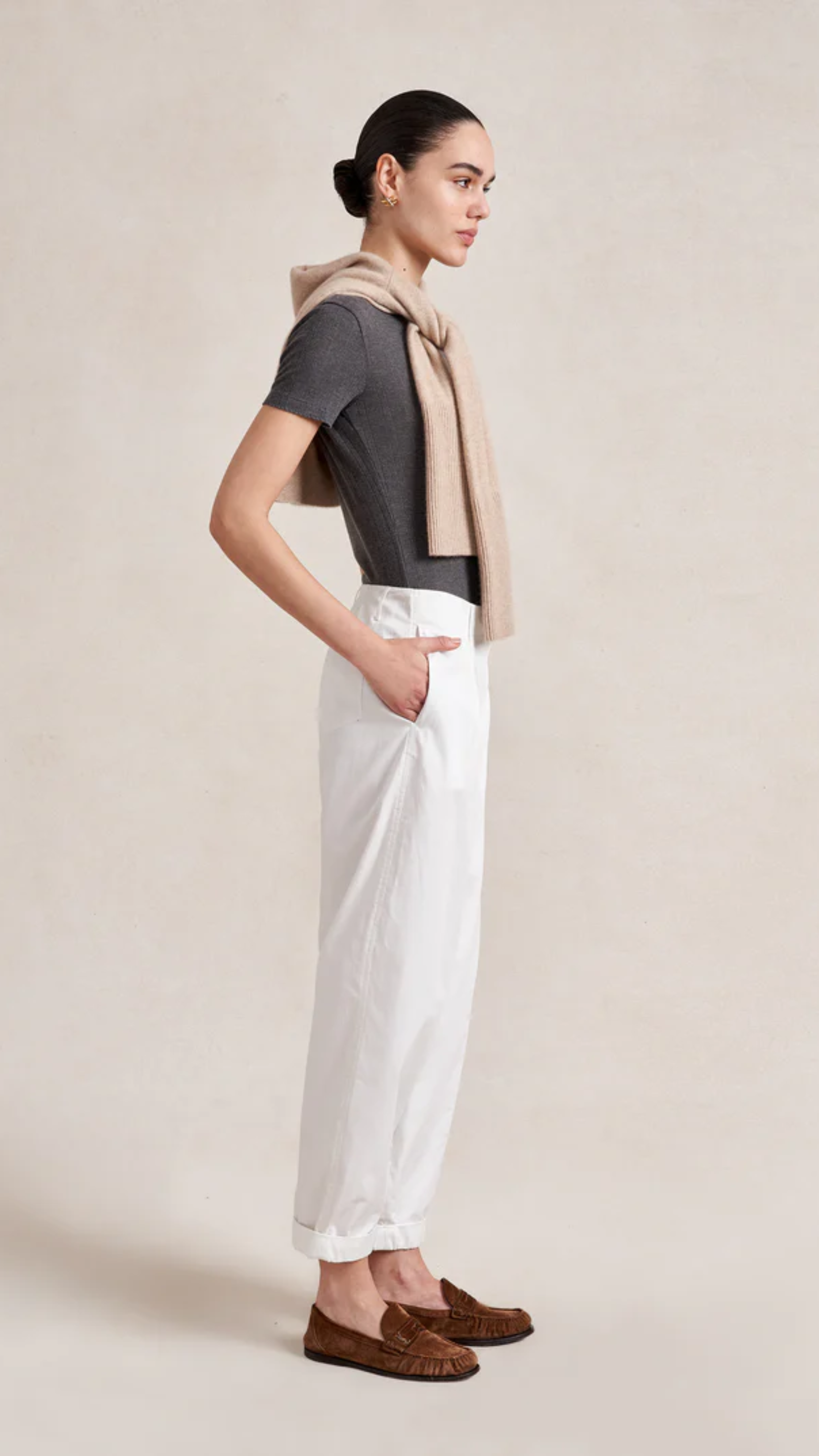 La Ligne Conrad Trouser in White