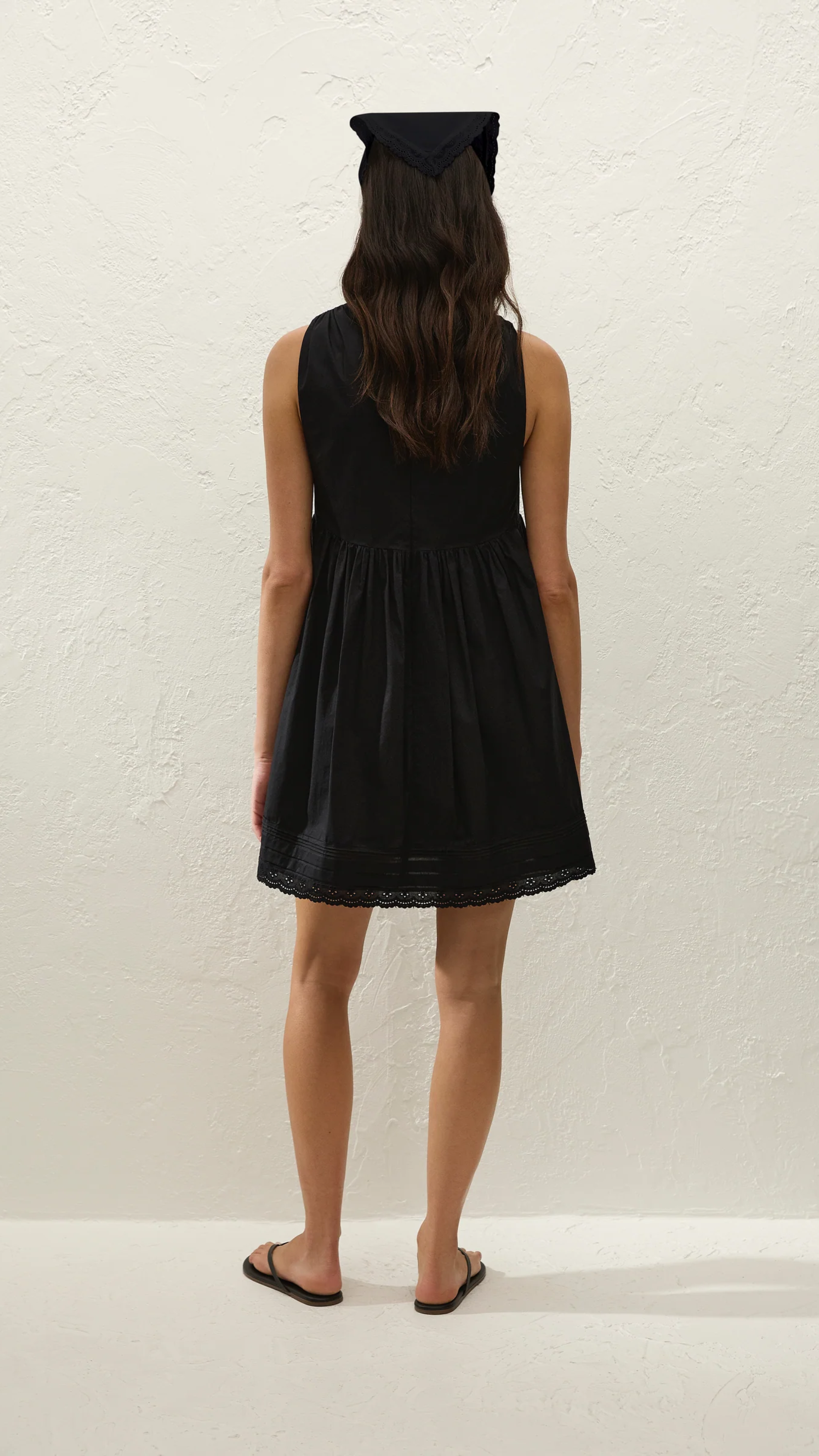 Faithfull Dion Mini Dress in Fiore Lace Black