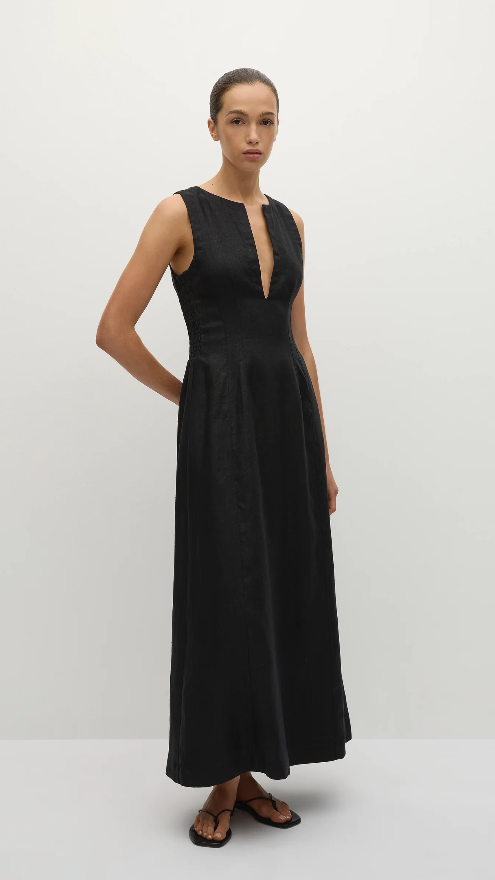 Faithfull Melia Maxi Dress in Black