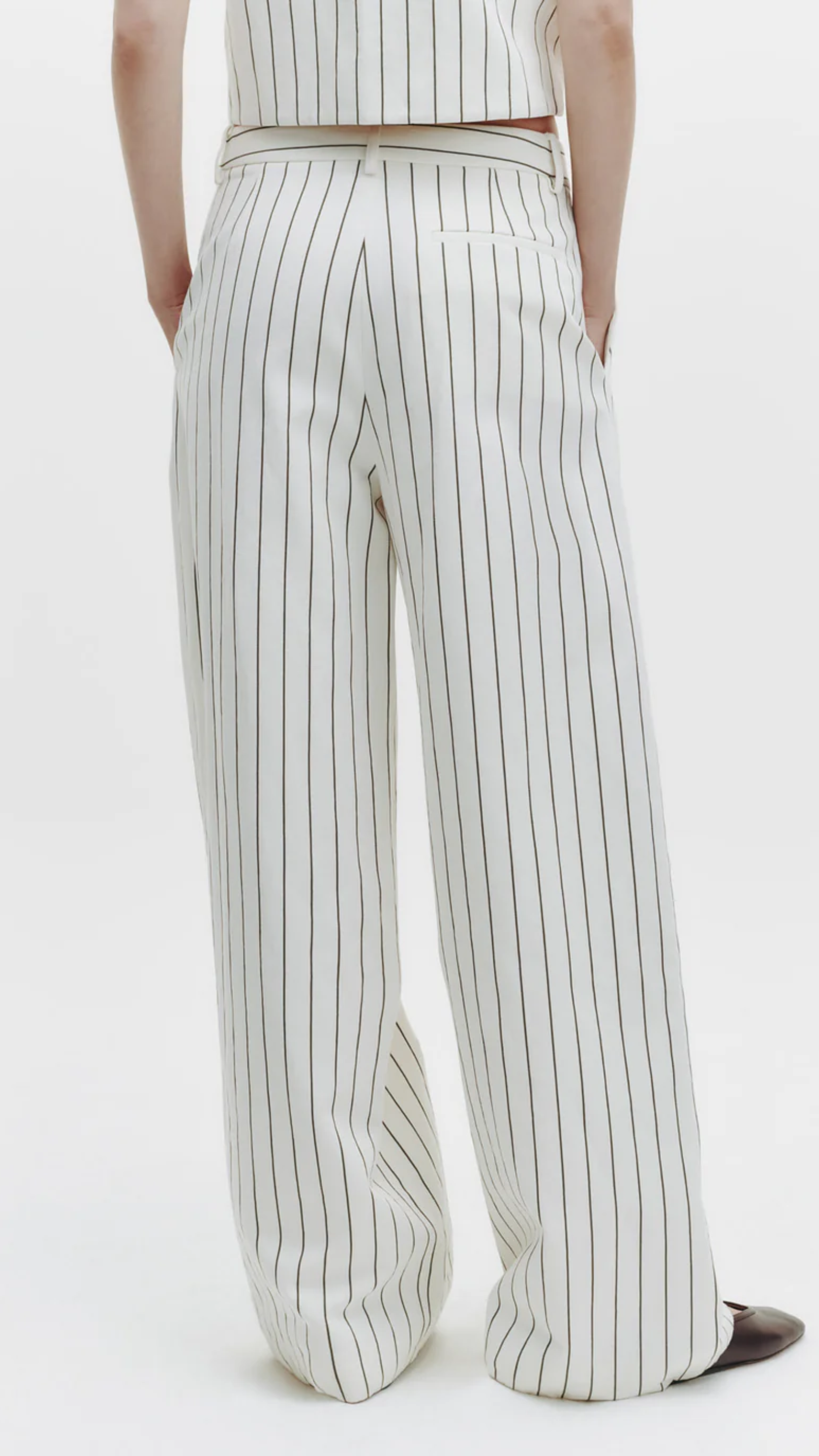 TWP Greenwich Avenue Pant in Ivory Chocolate