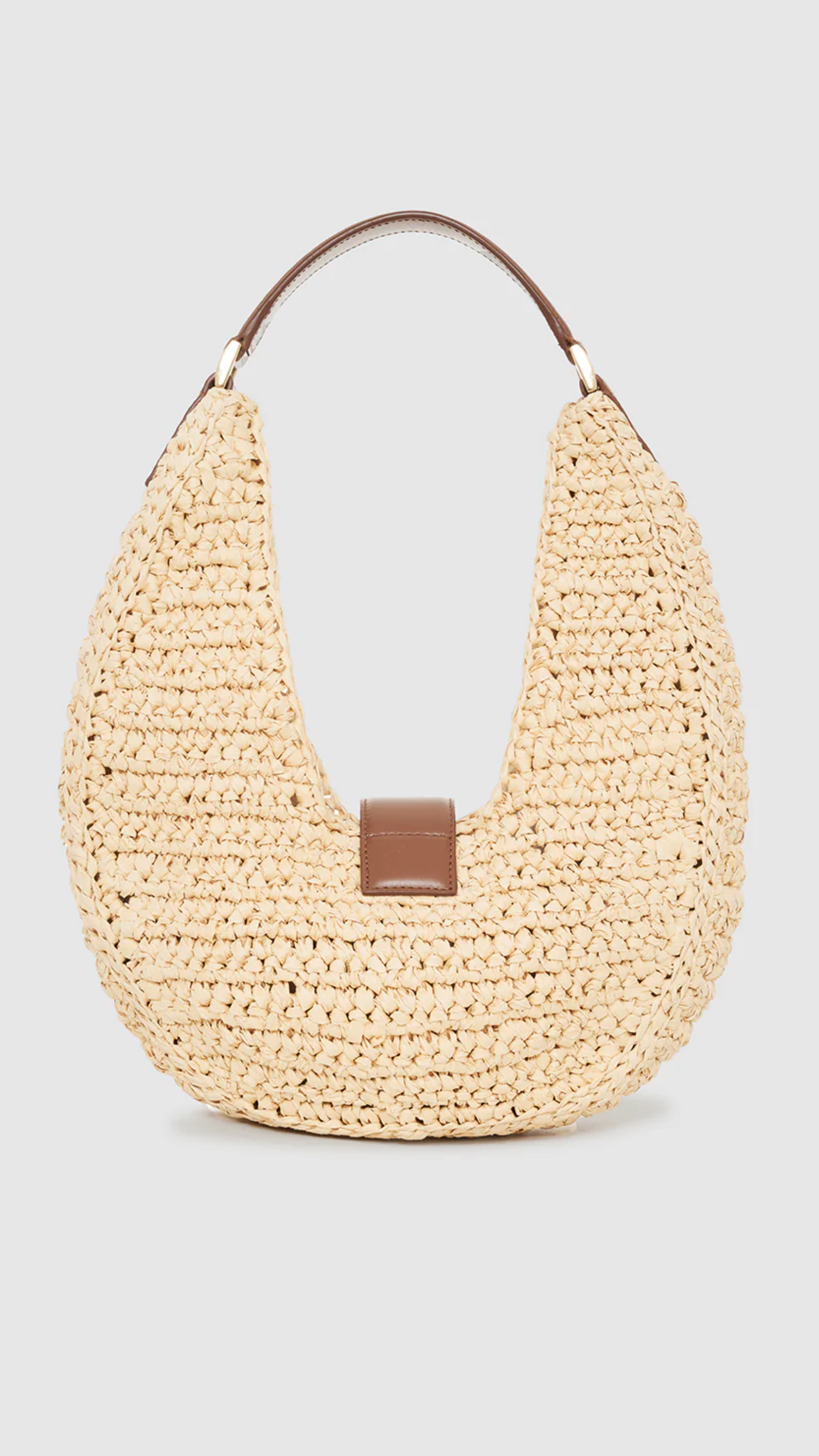 Anine Bing Lou Monogram Bag in Tan