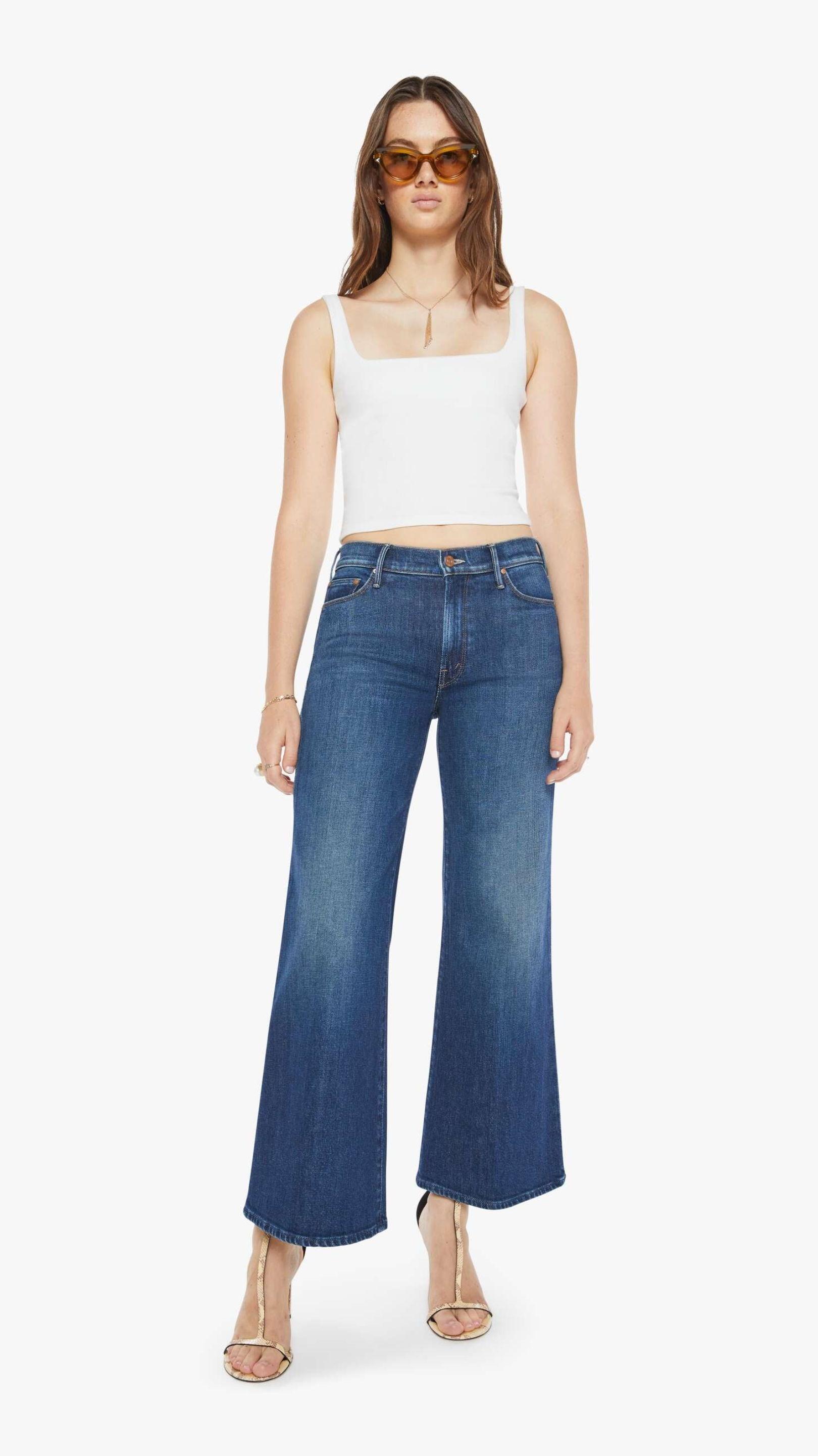 Mother The Twister Flood Jean in Clothing Optional
