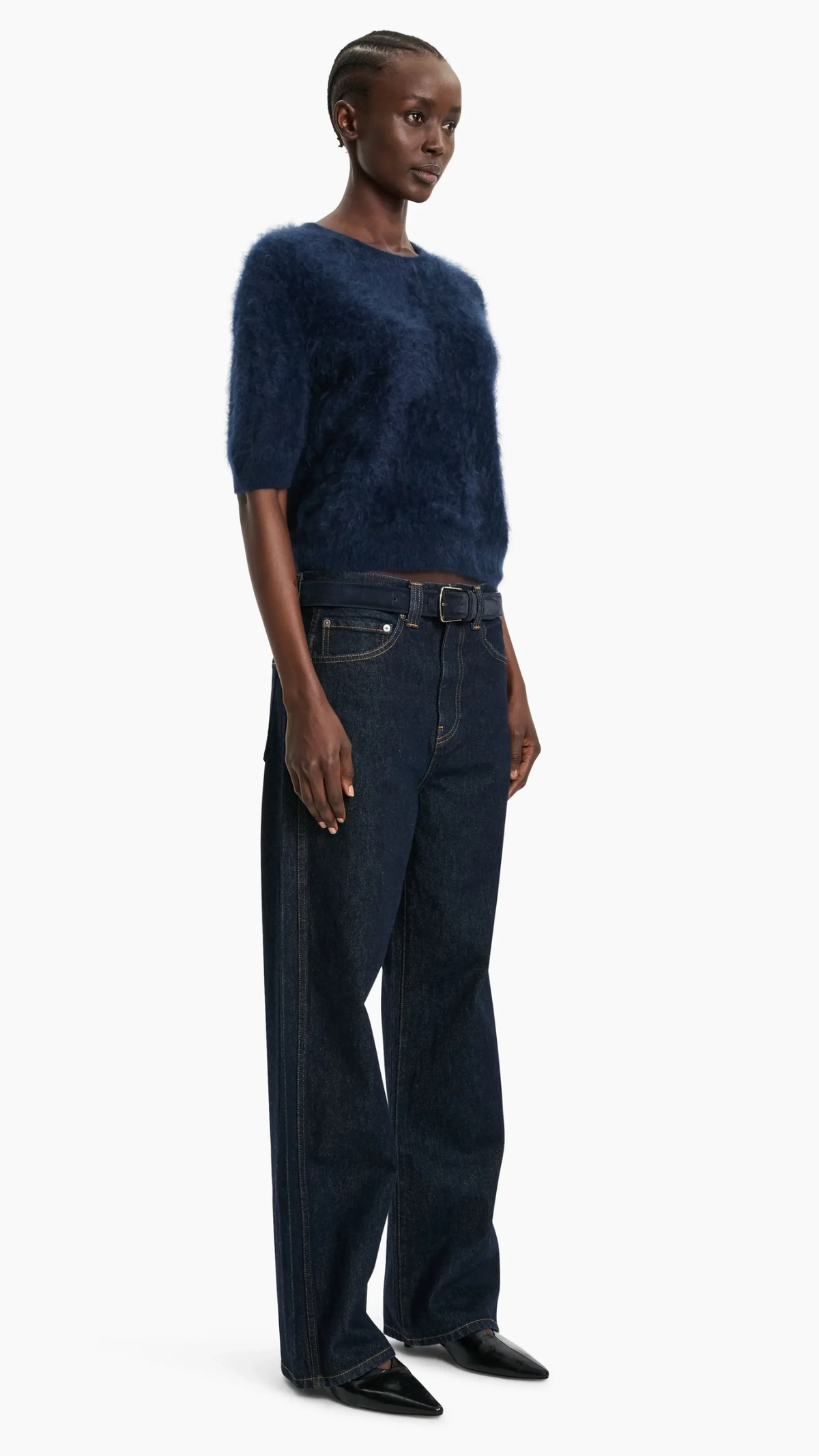 Arch 4 Toulon Brushed Cashmere Sweater in Navy