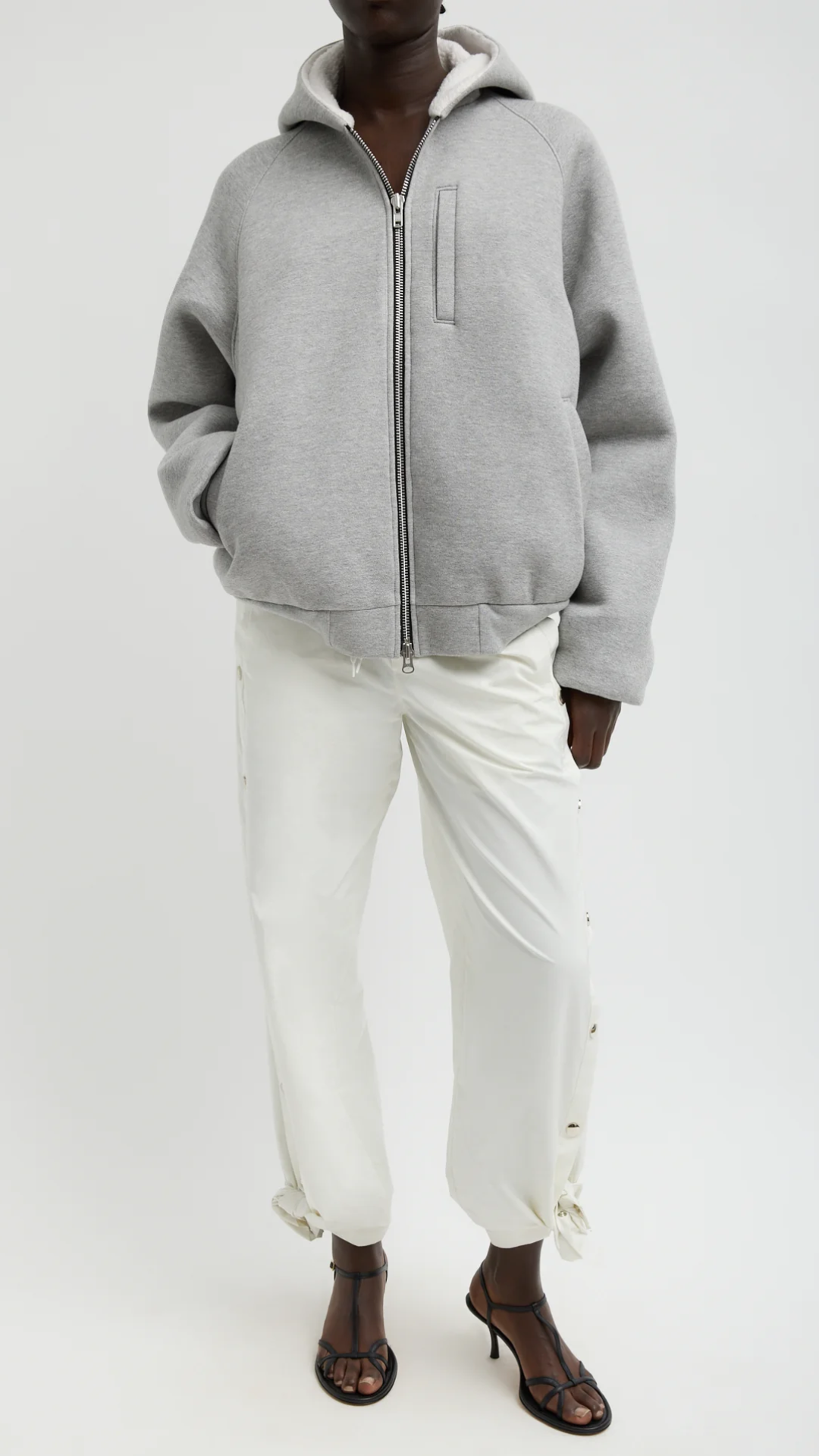 Tibi Nylon Snap On Jogger