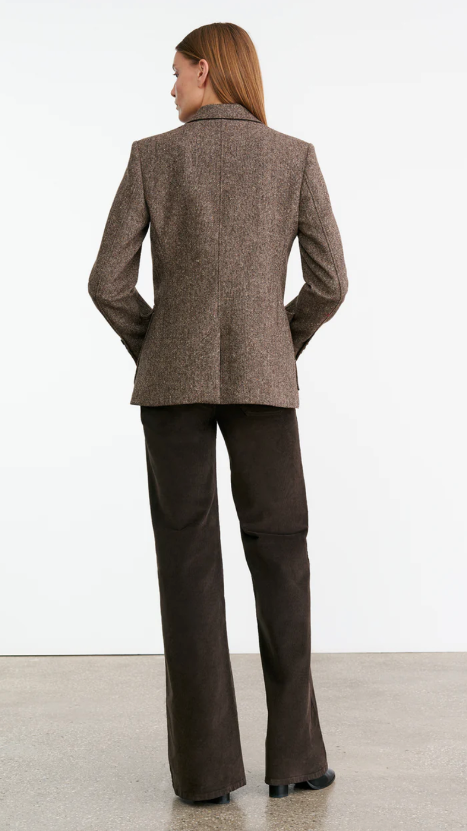 Nili Lotan Fleur Jacket in Brown Donegal