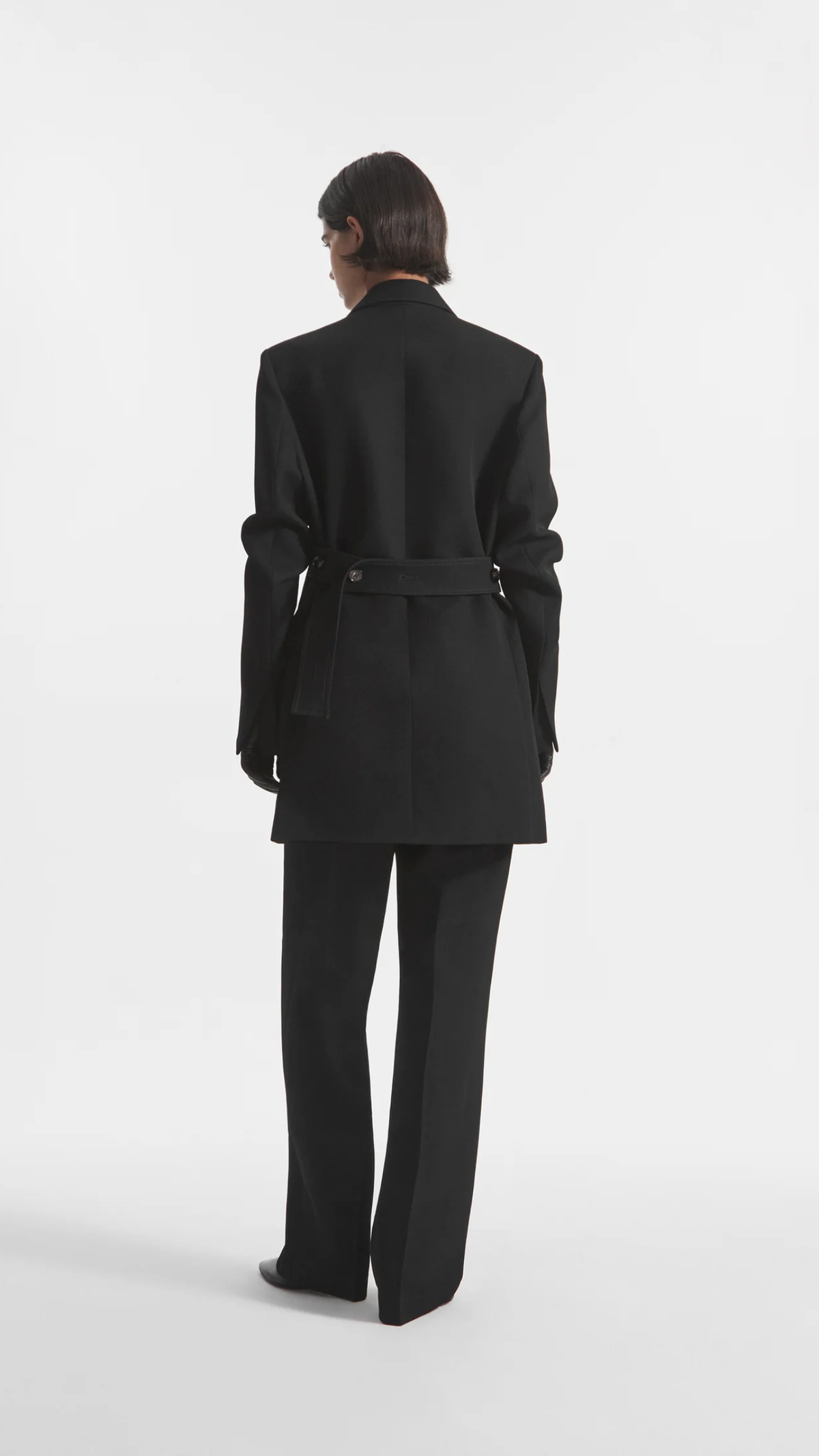 CO Relaxed Wool Blazer in Black