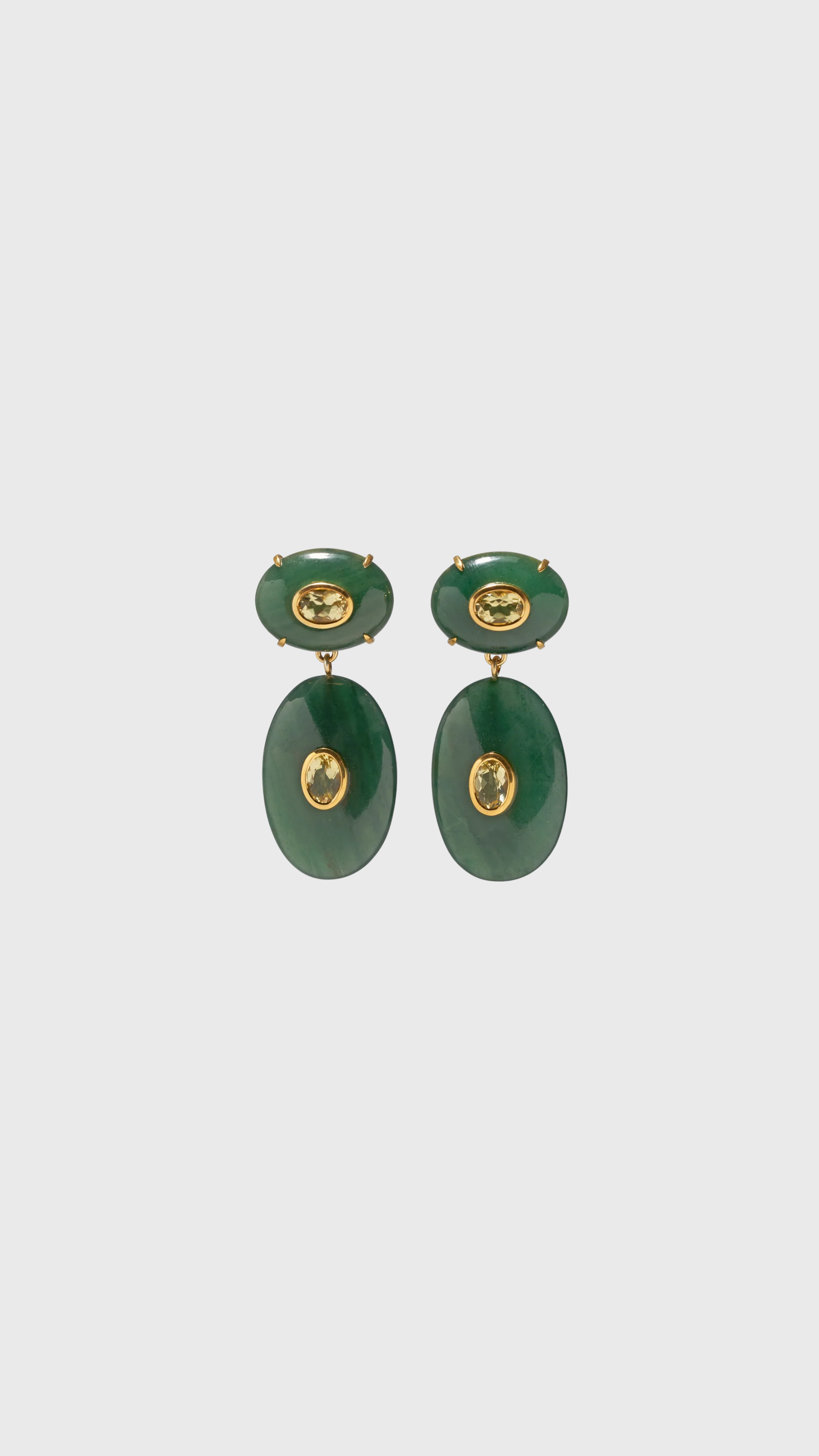 Lizzie Fortunato Dorothy Earrings in Green Jade
