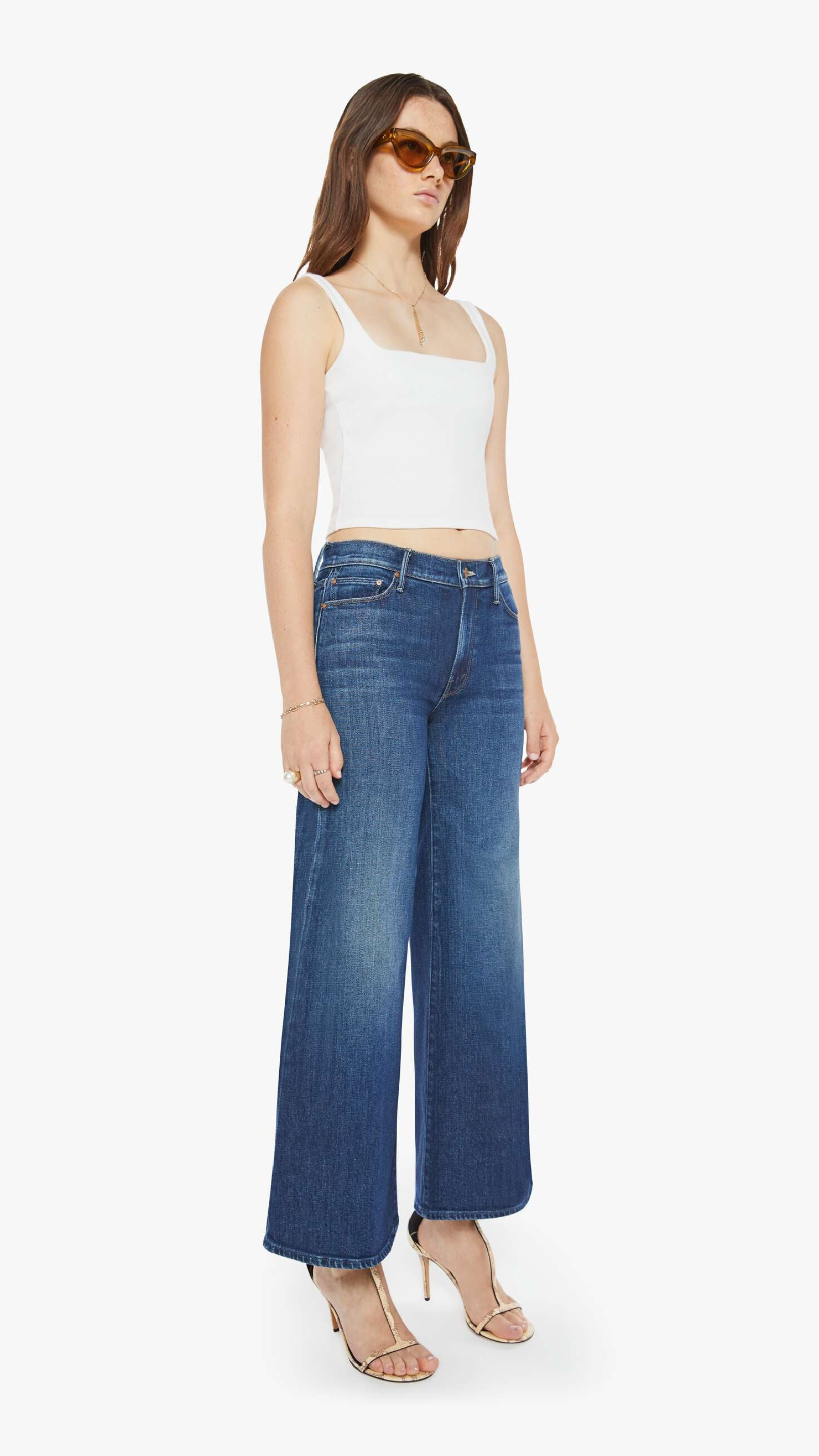 Mother The Twister Flood Jean in Clothing Optional