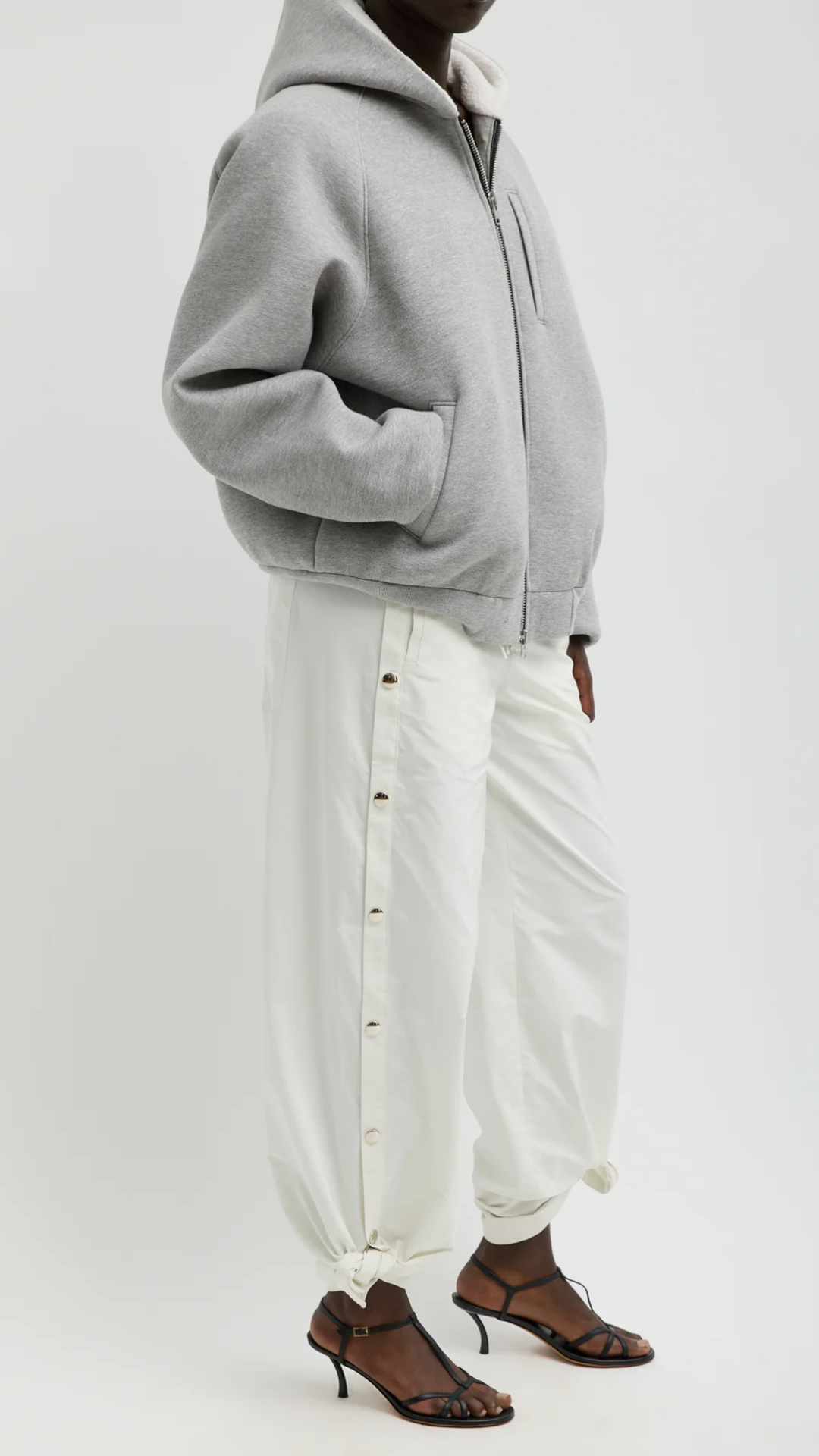 Tibi Nylon Snap On Jogger