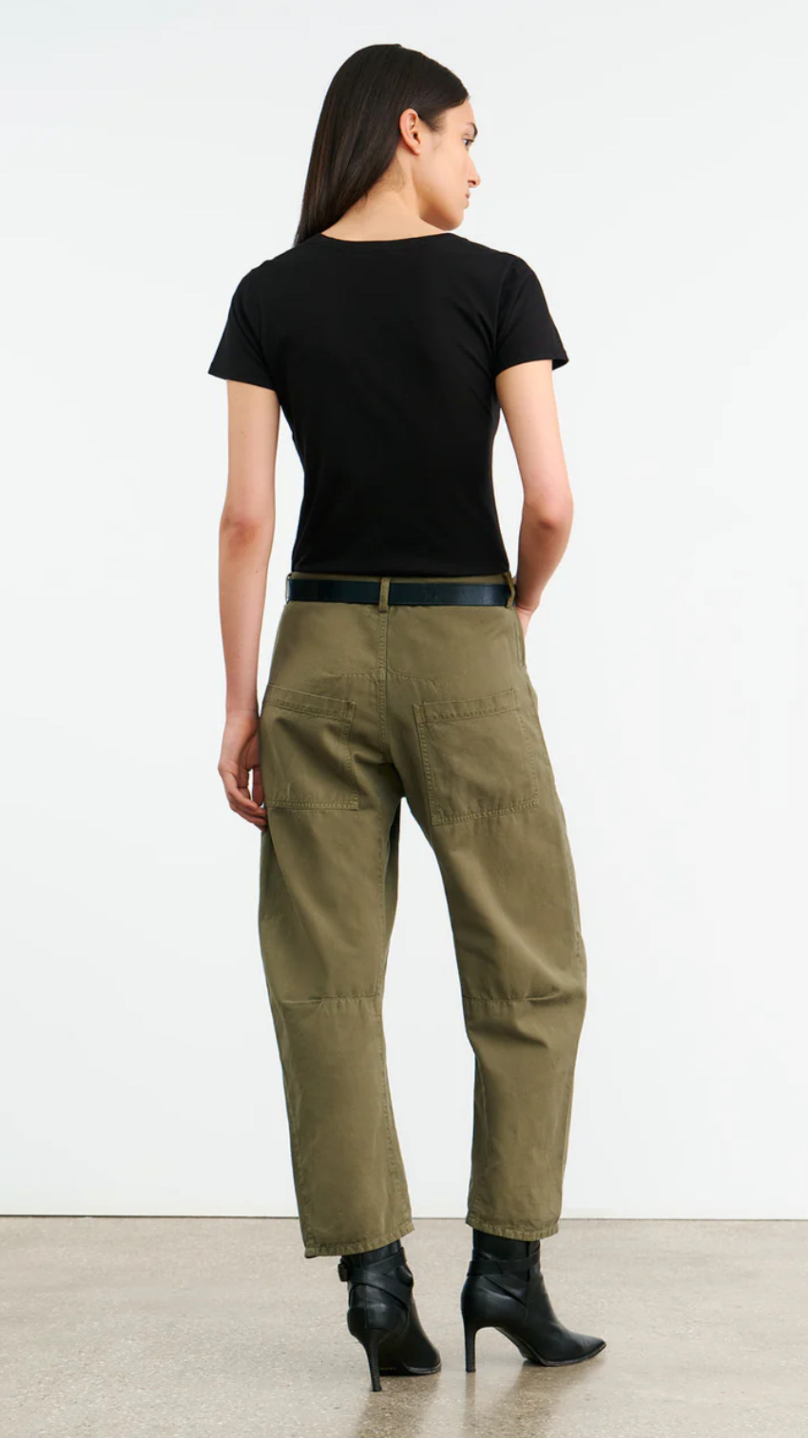 Nili Lotan Shon Pant in Olive Green