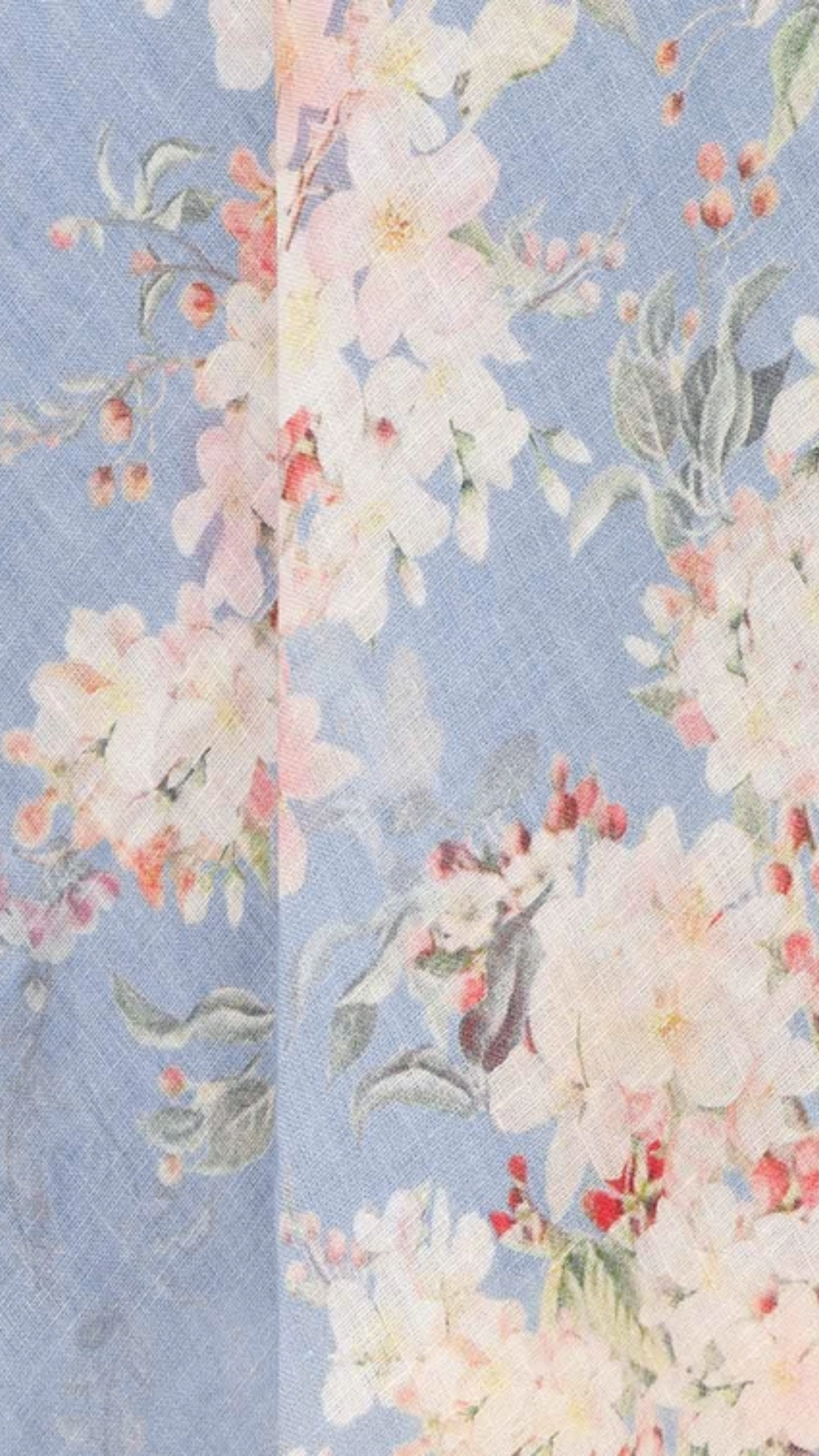 Zimmermann Cascadian Bias Skirt in Teal Blue Botanical Floral
