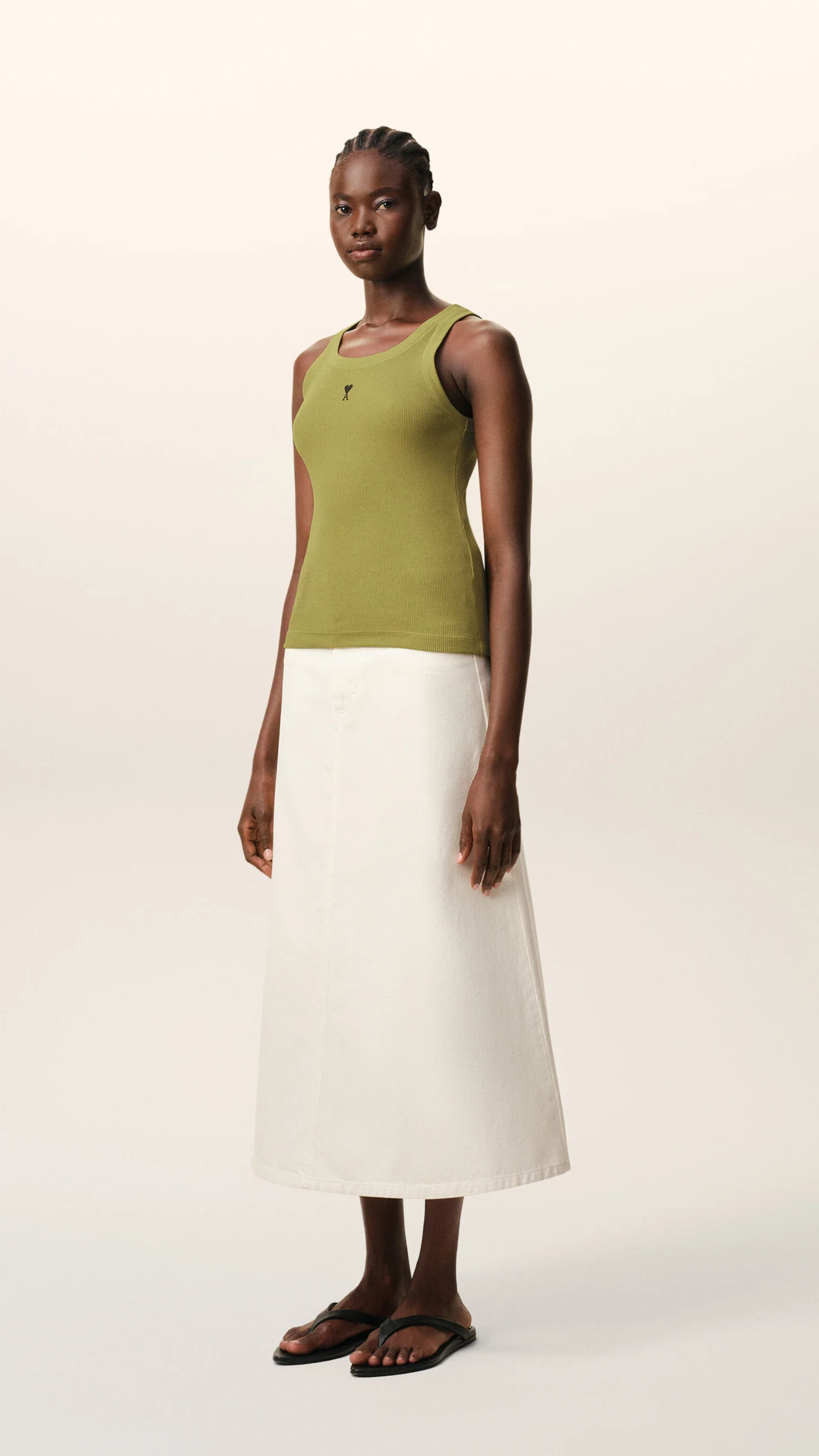 Ami Cotton Ami De Coeur Tank