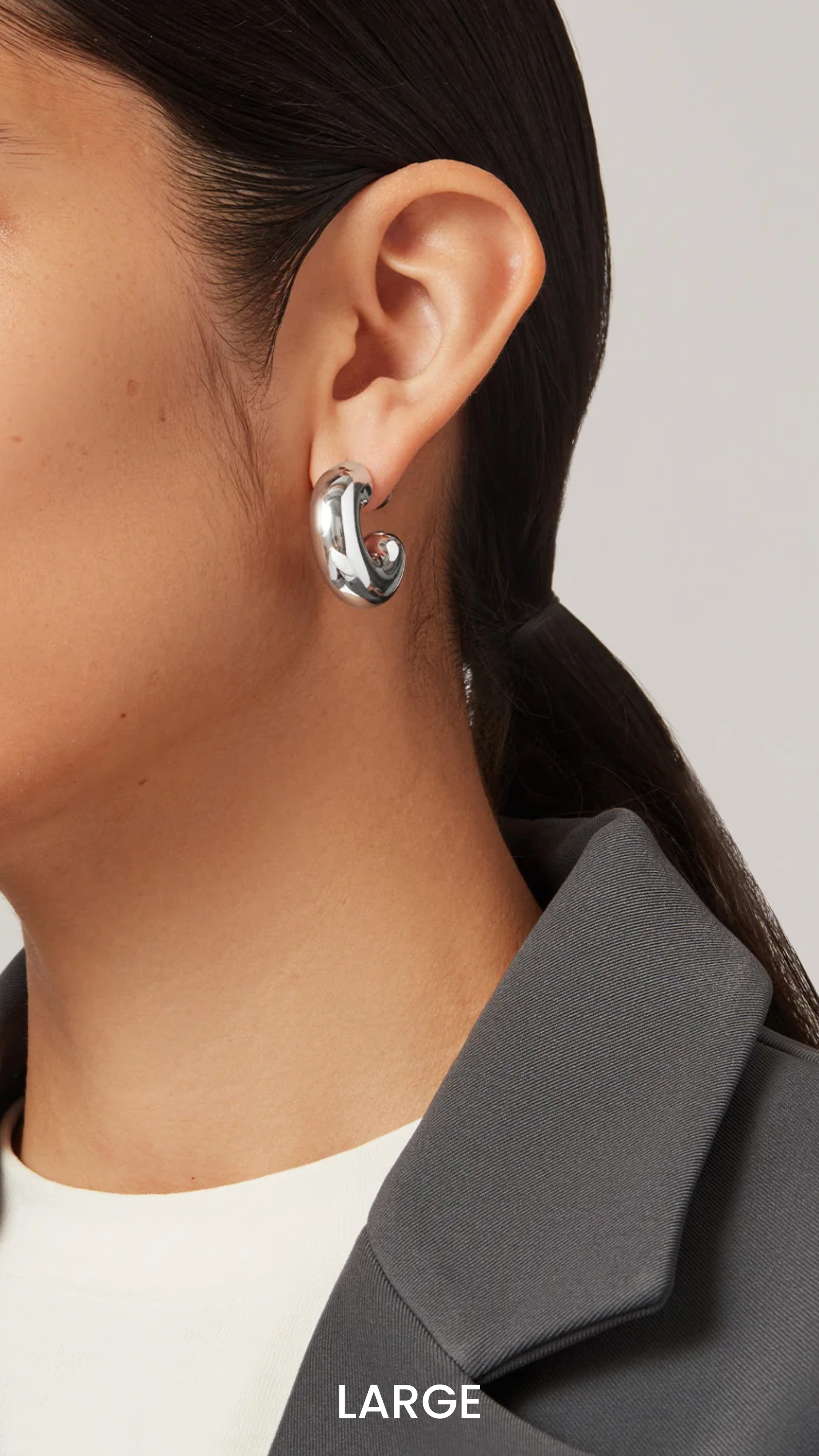 Jenny Bird Tome Hoop in Silver