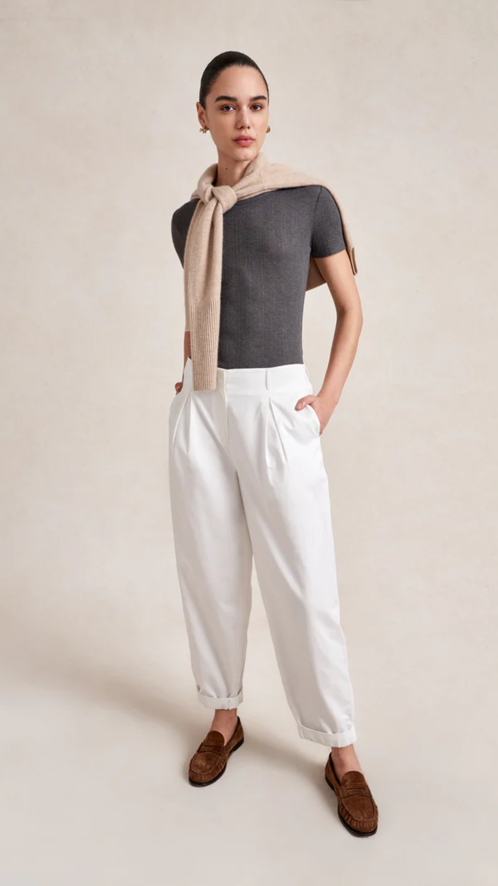 La Ligne Conrad Trouser in White
