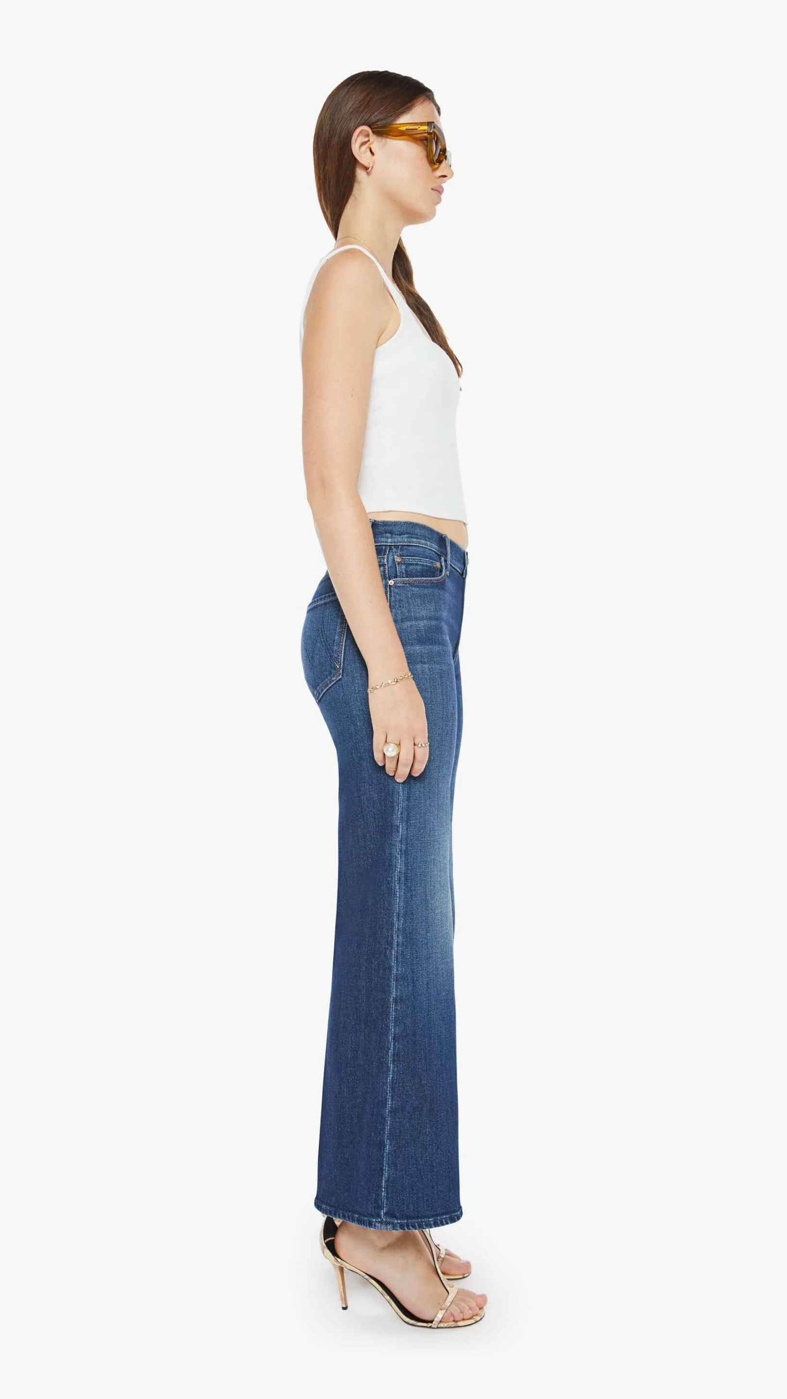 Mother The Twister Flood Jean in Clothing Optional