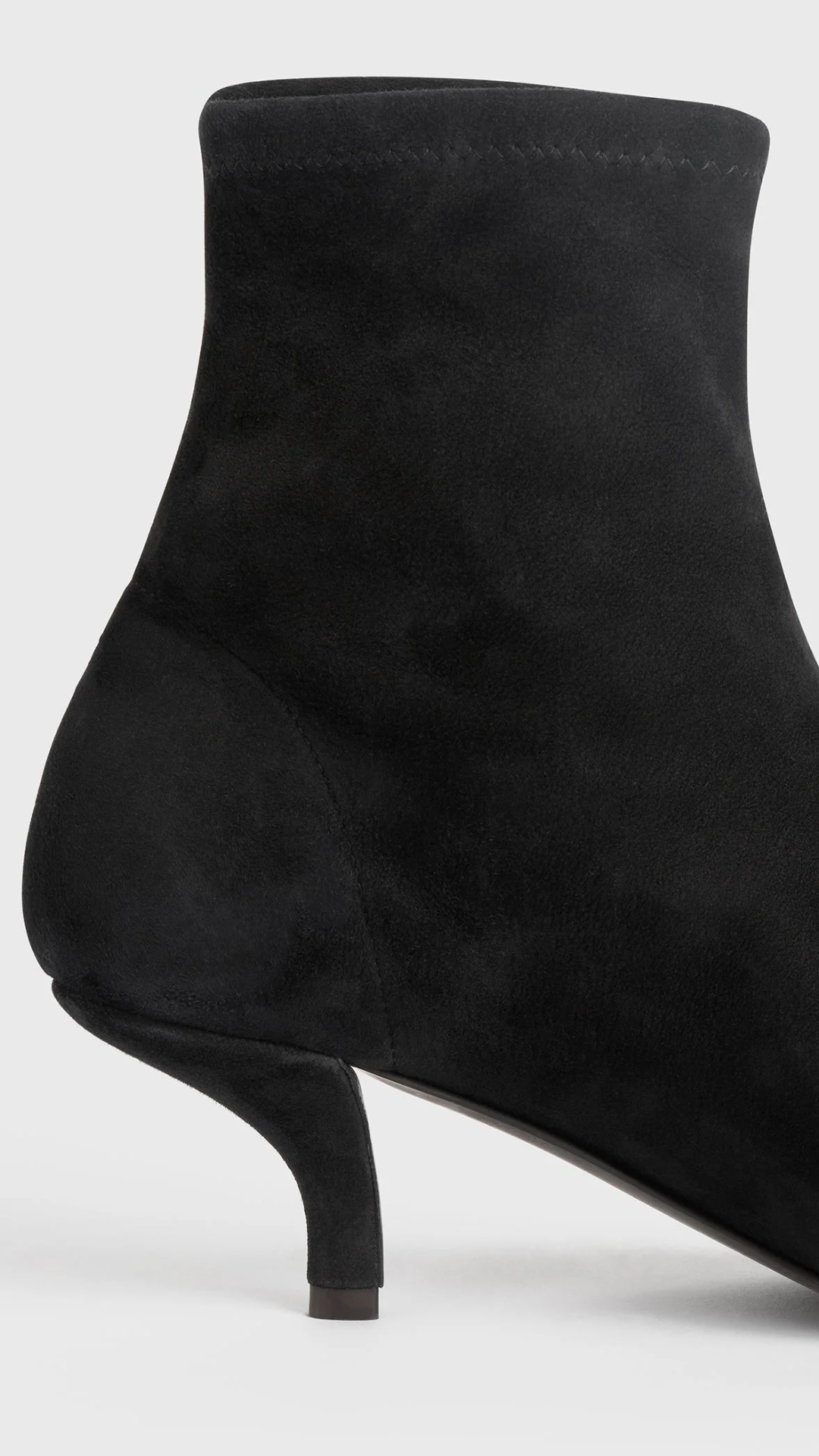 Toteme Suede Heeled Sock Boots in Black