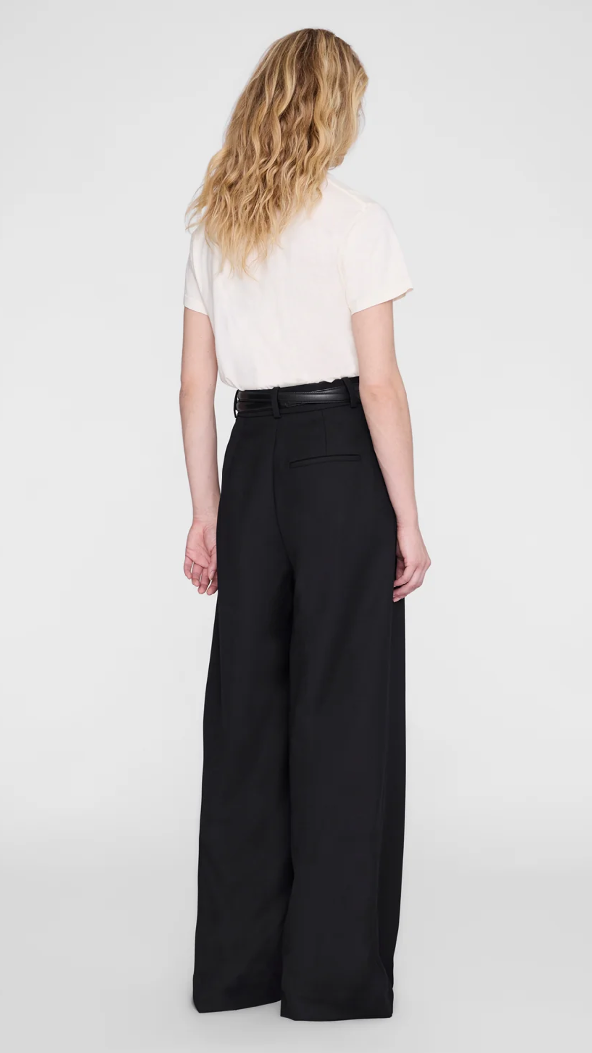 Anine Bing Shelley Tee in Ecru Green