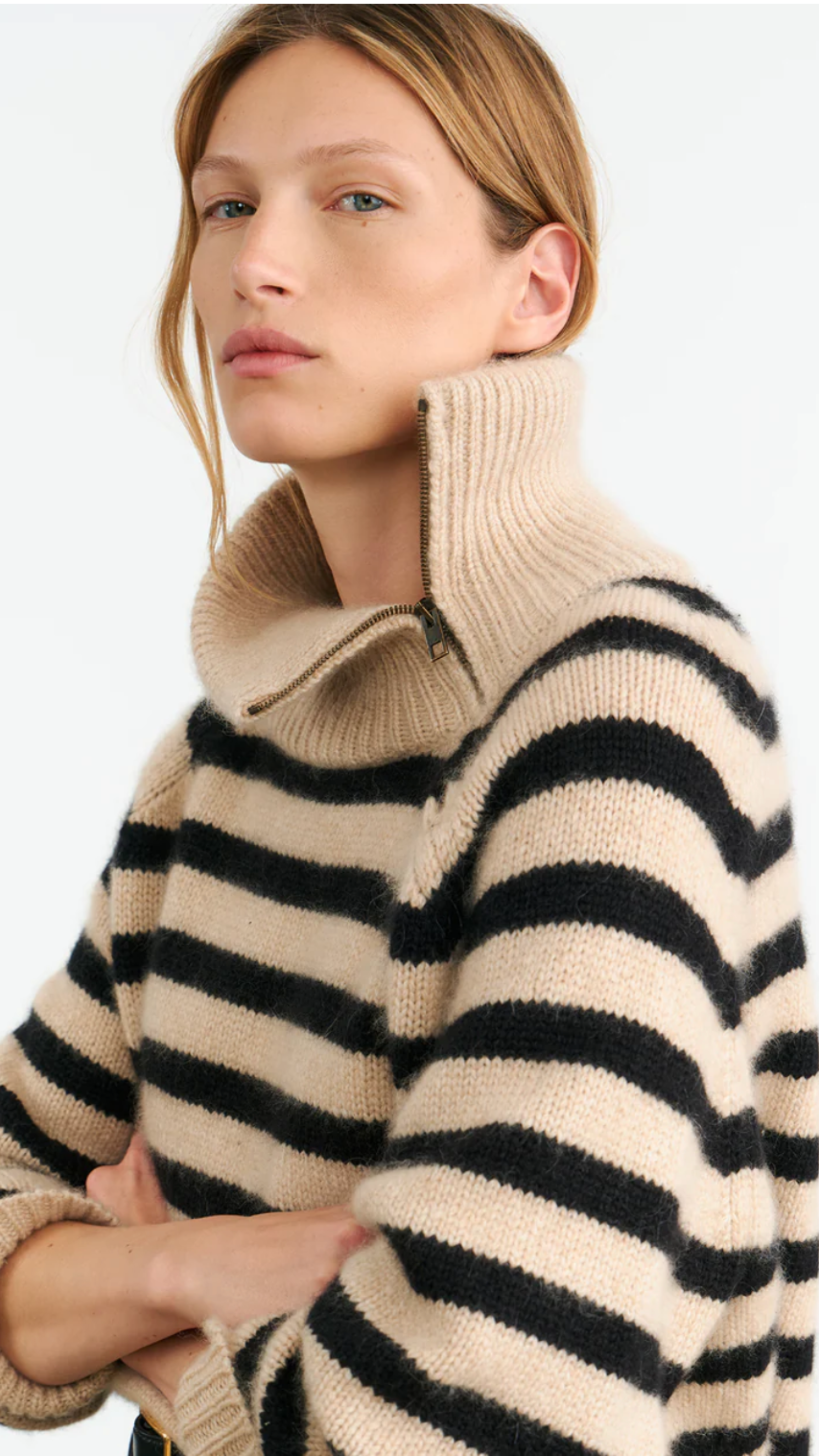 Nili Lotan Raelynn Stripe Sweater in Black