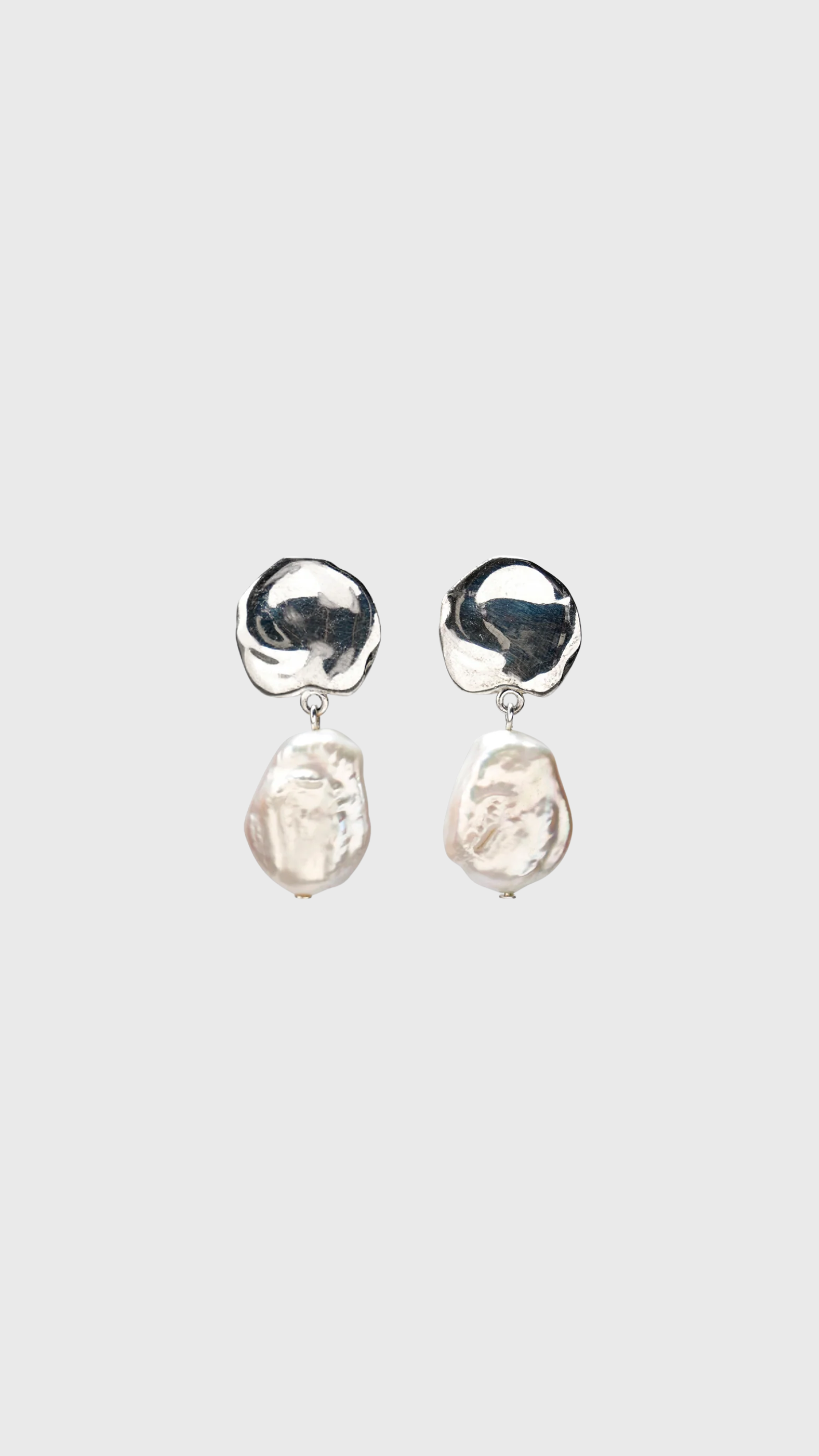 Lizzie Fortunato Coin Reflection Earrings in Silver