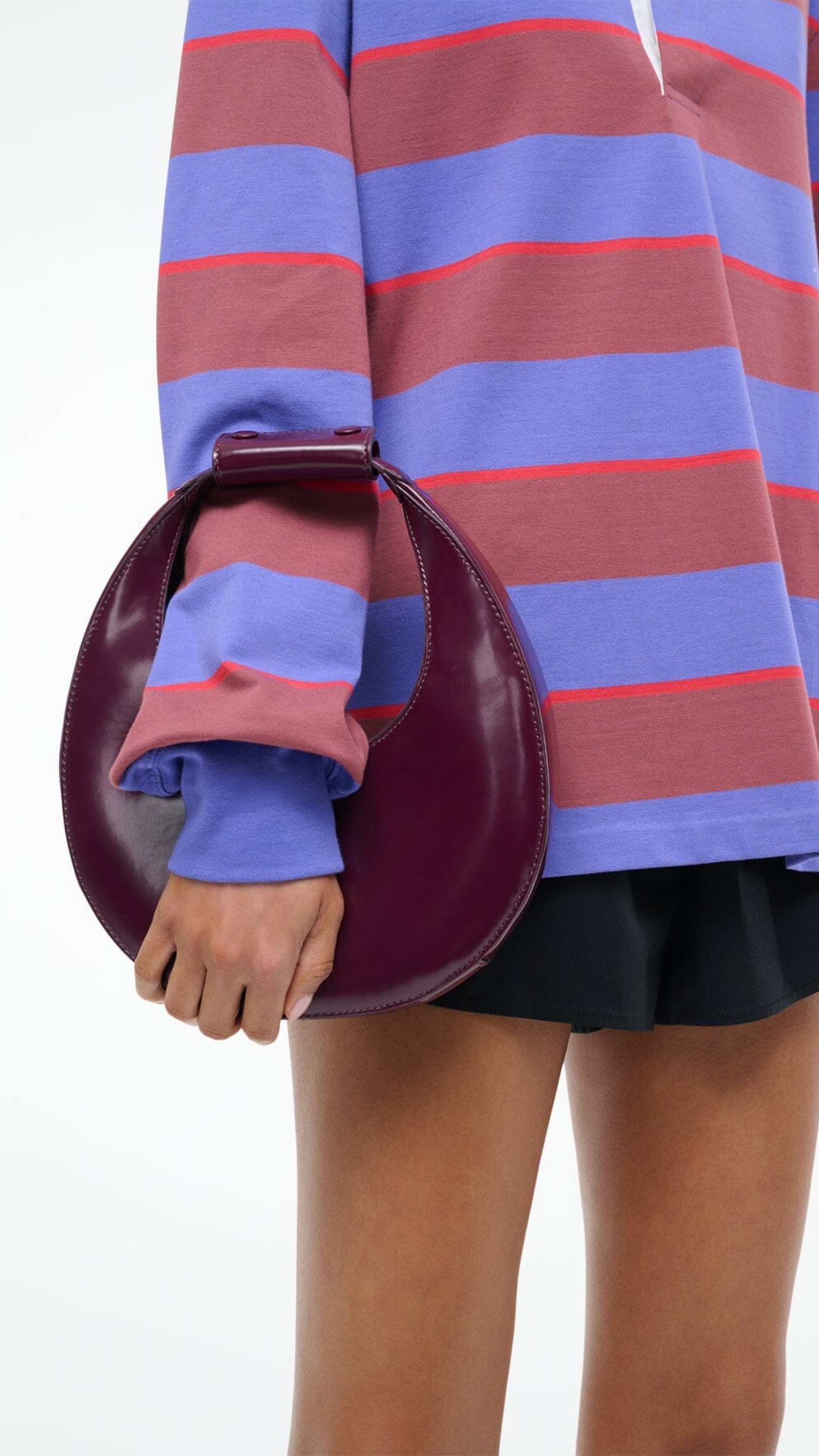 Staud Mini Moon Bag in Syrah