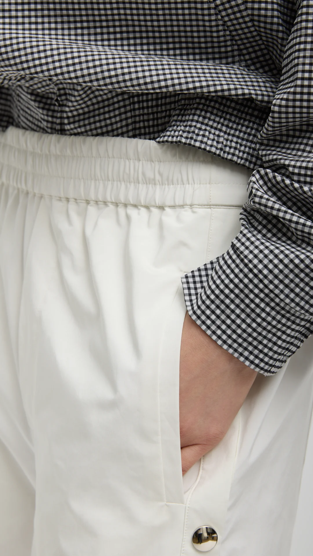 Tibi Nylon Snap On Jogger