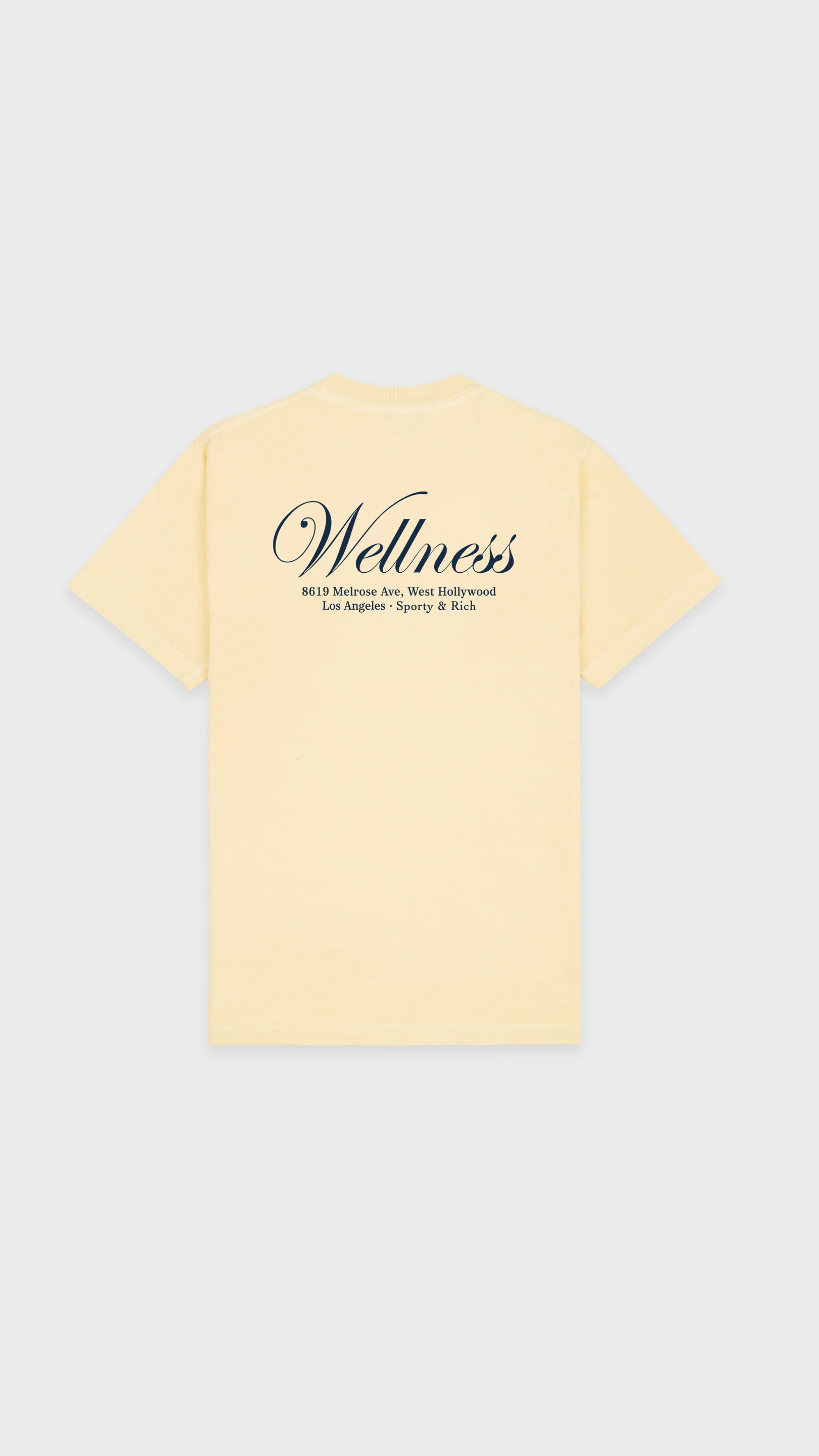 Sporty & Rich Avenue T-Shirt in Almond/Navy