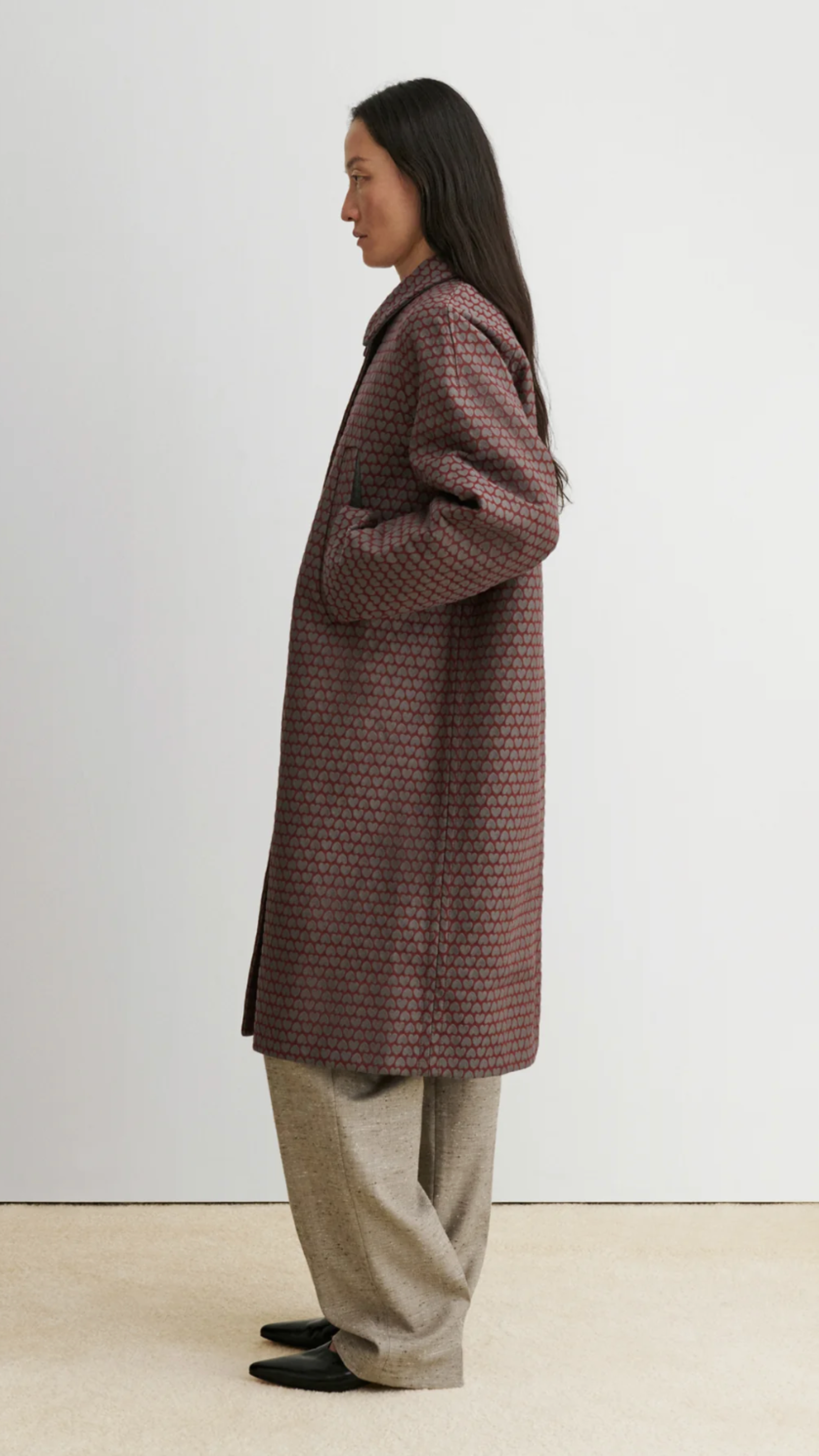 Rachel Comey Lover Coat in Wine Grey