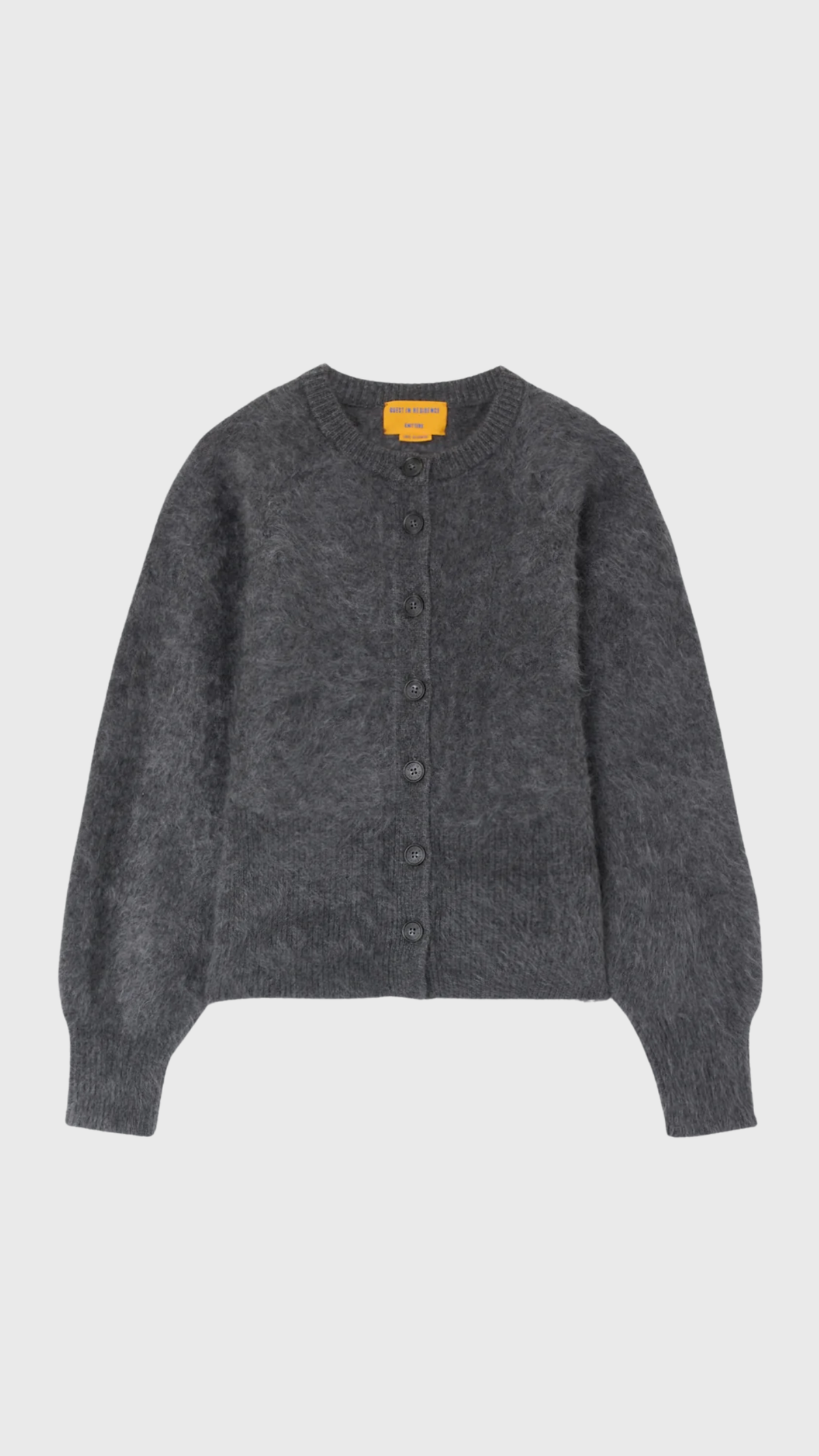 Guest in Residence Grizzly Sculpted Cardigan in Charcoal