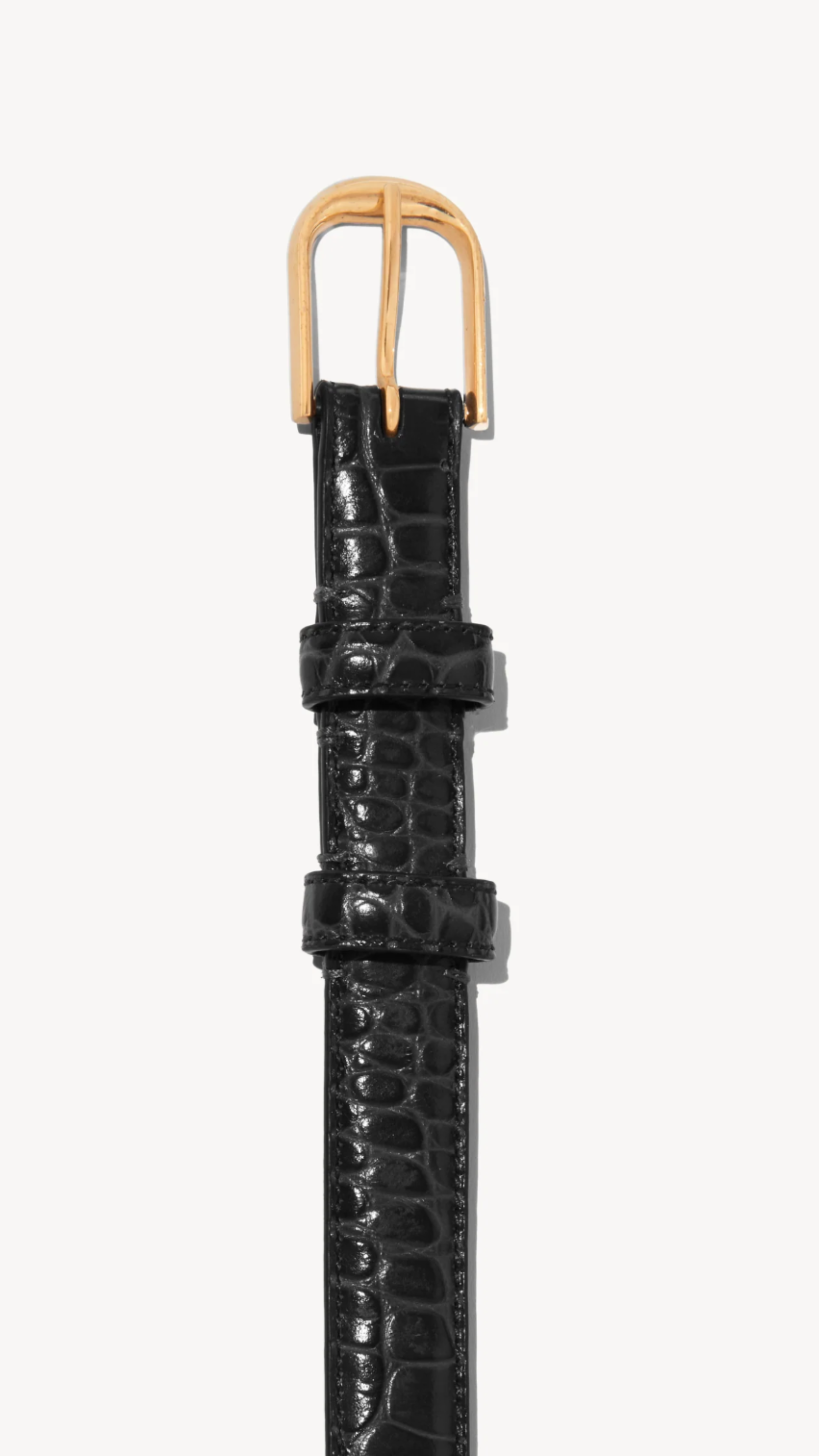 Nili Lotan Jane Belt in Black Croc