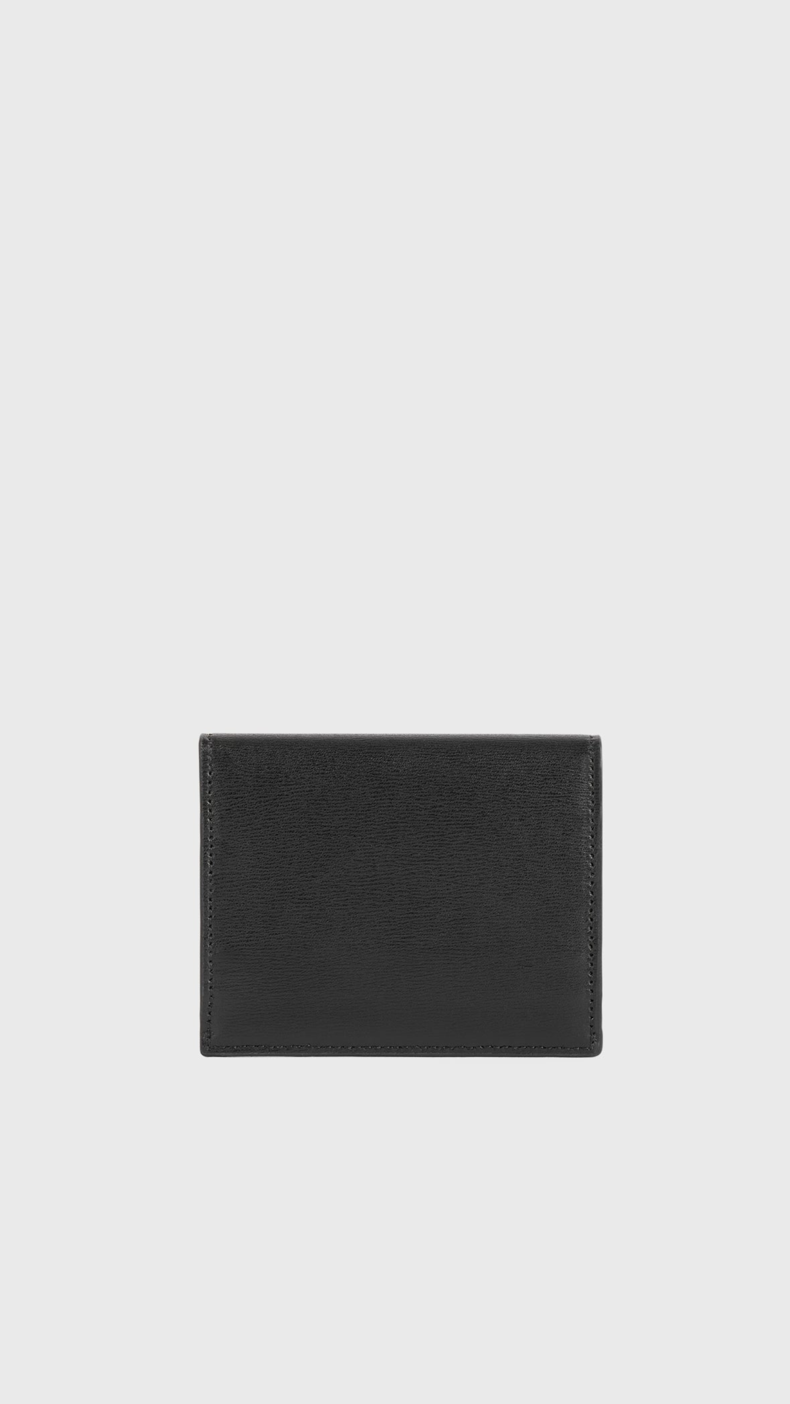 Toteme T-lock Leather Cardholder in Black