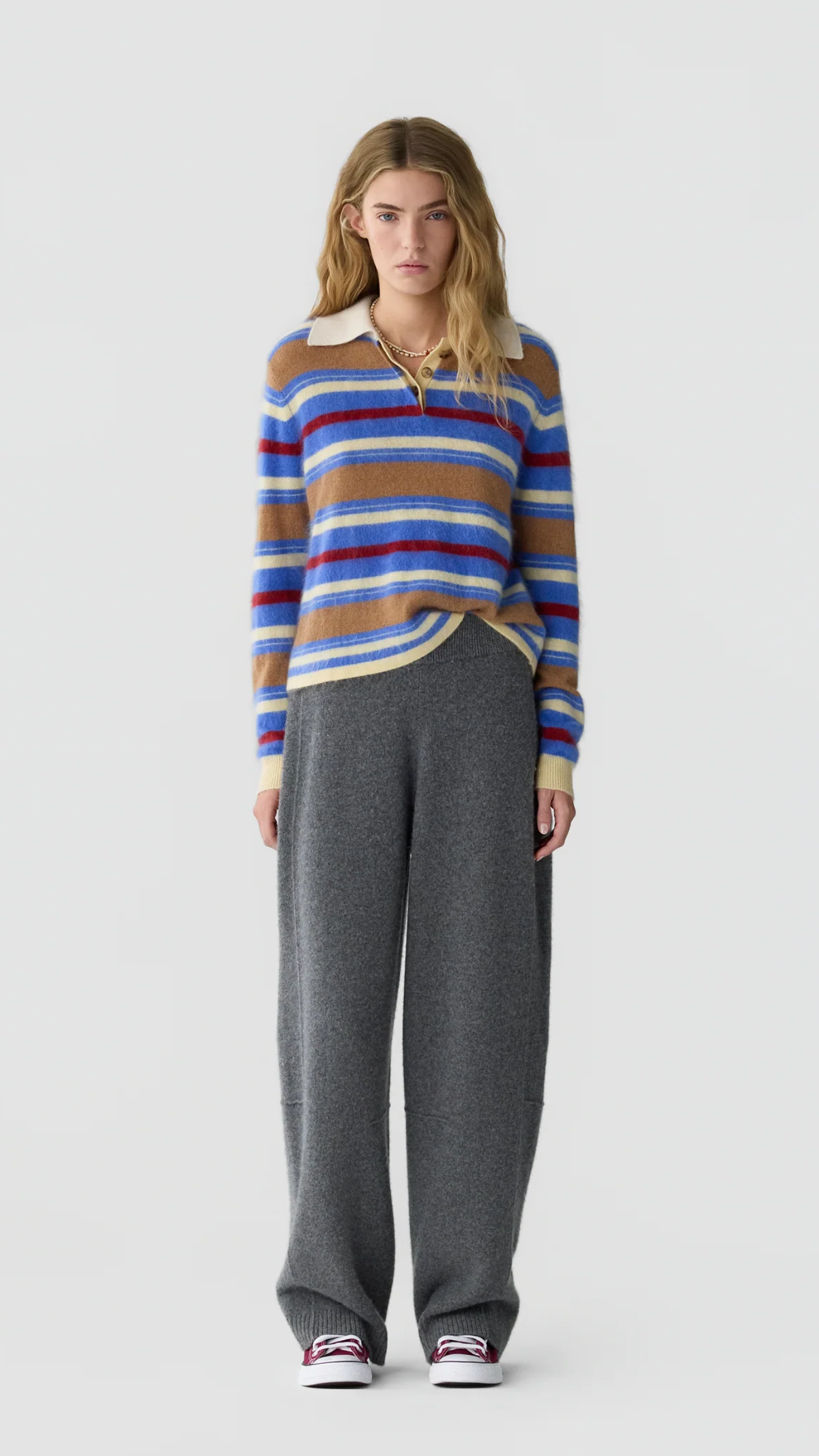 Guest in Residence Felted Barrel Pant in Charcoal