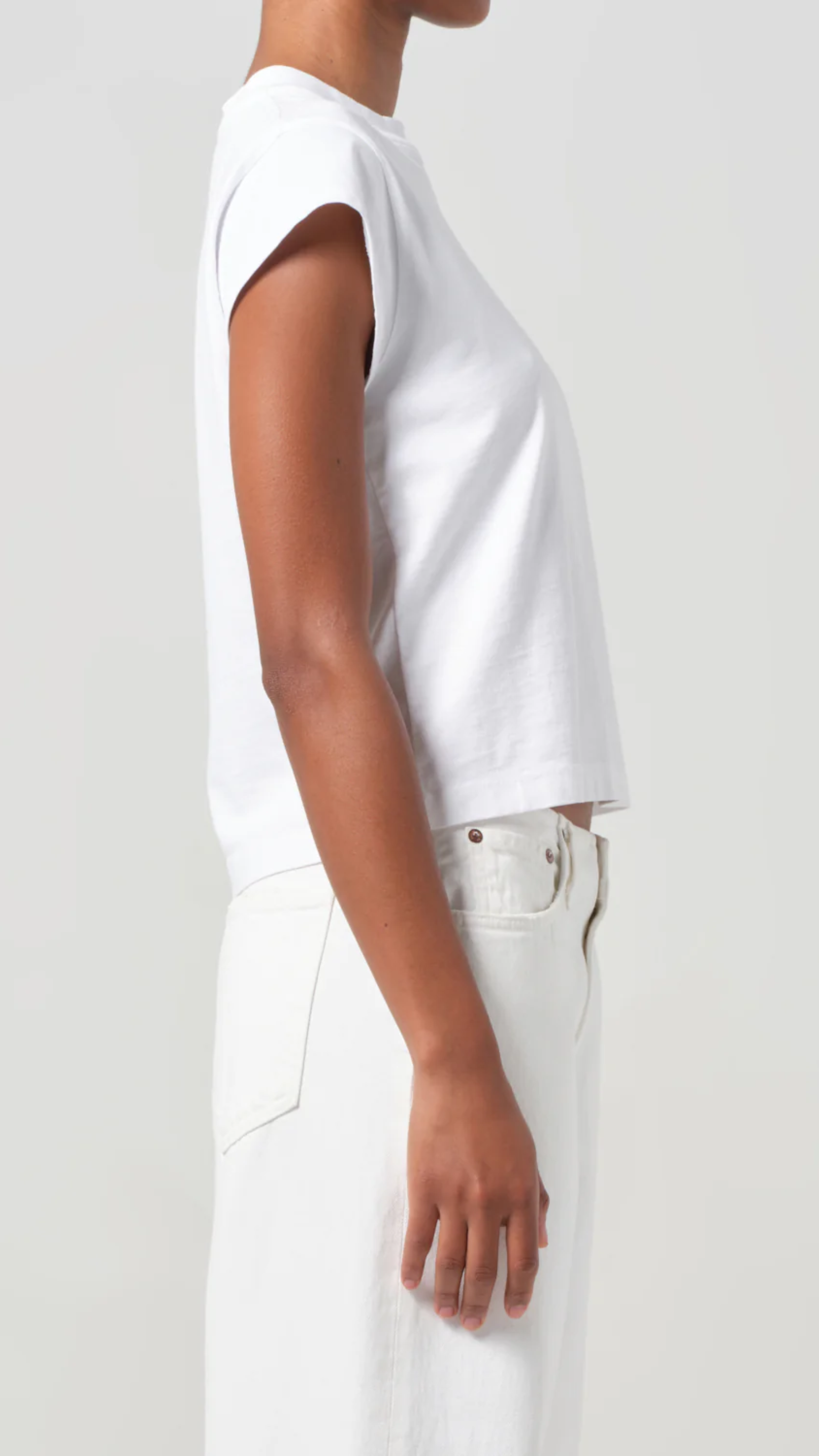 Agolde Bryce Cap Sleeve Tee