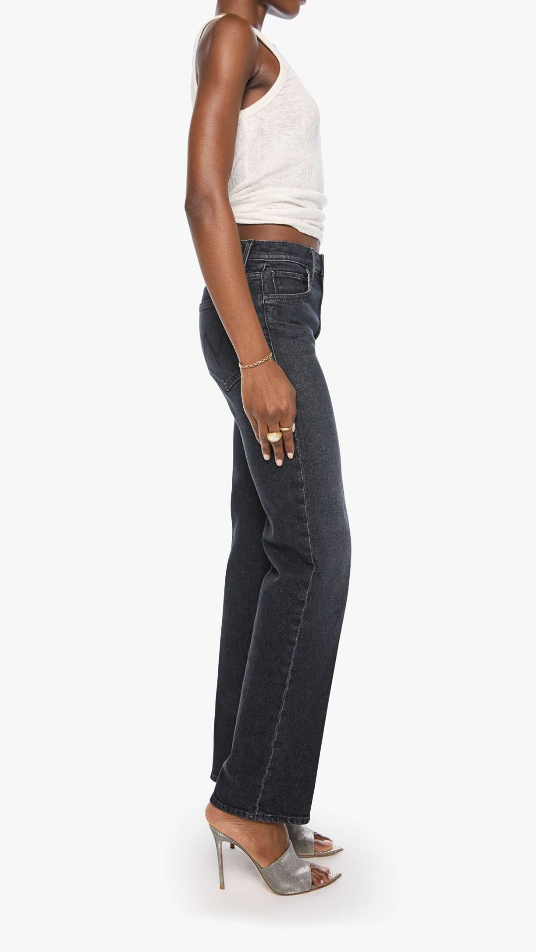MOTHER The Rambler Zip Sneak Jean in Riding The Milkyway