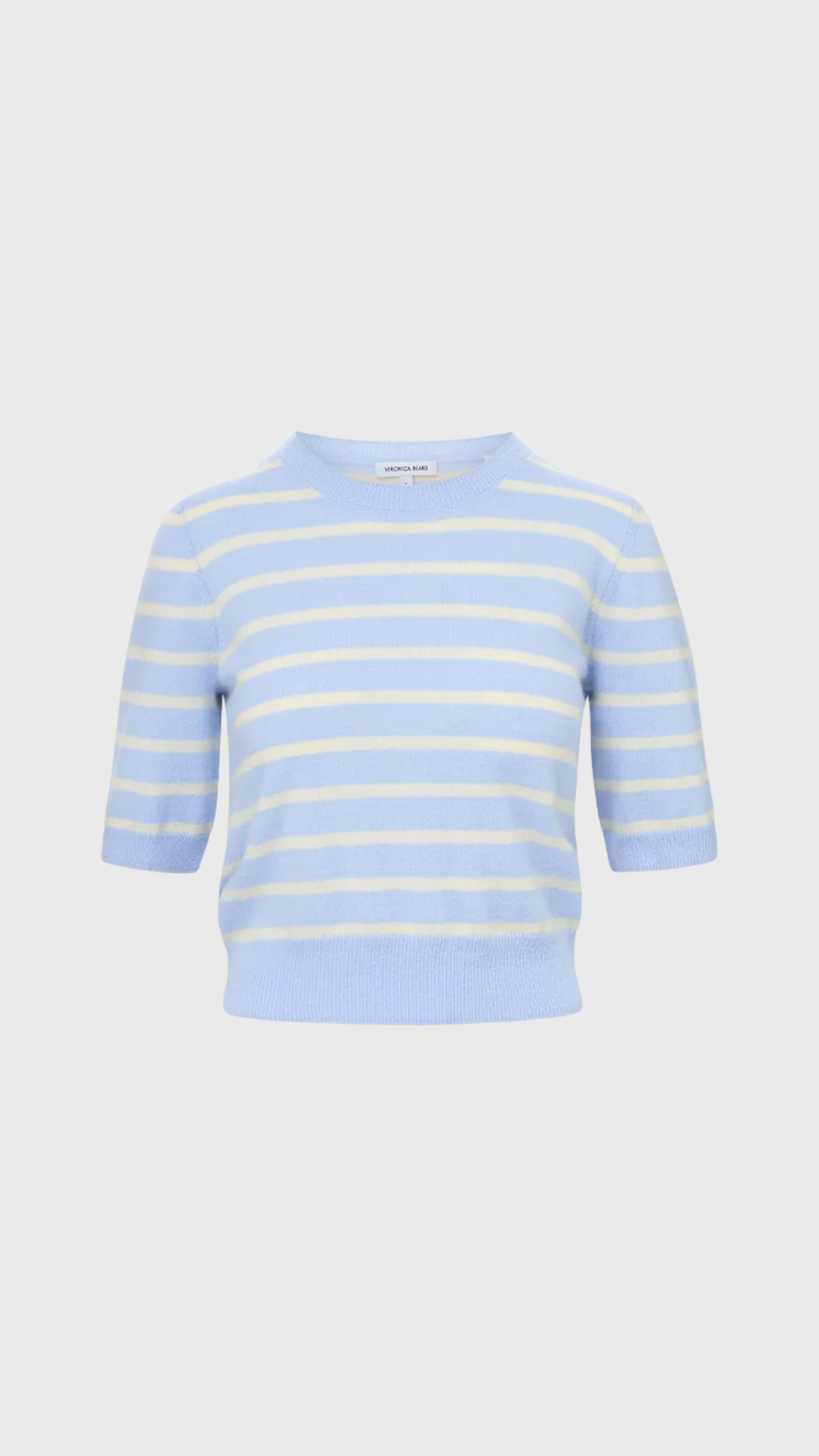 Veronica Beard Shana Cashmere Striped Sweater in Bluebell