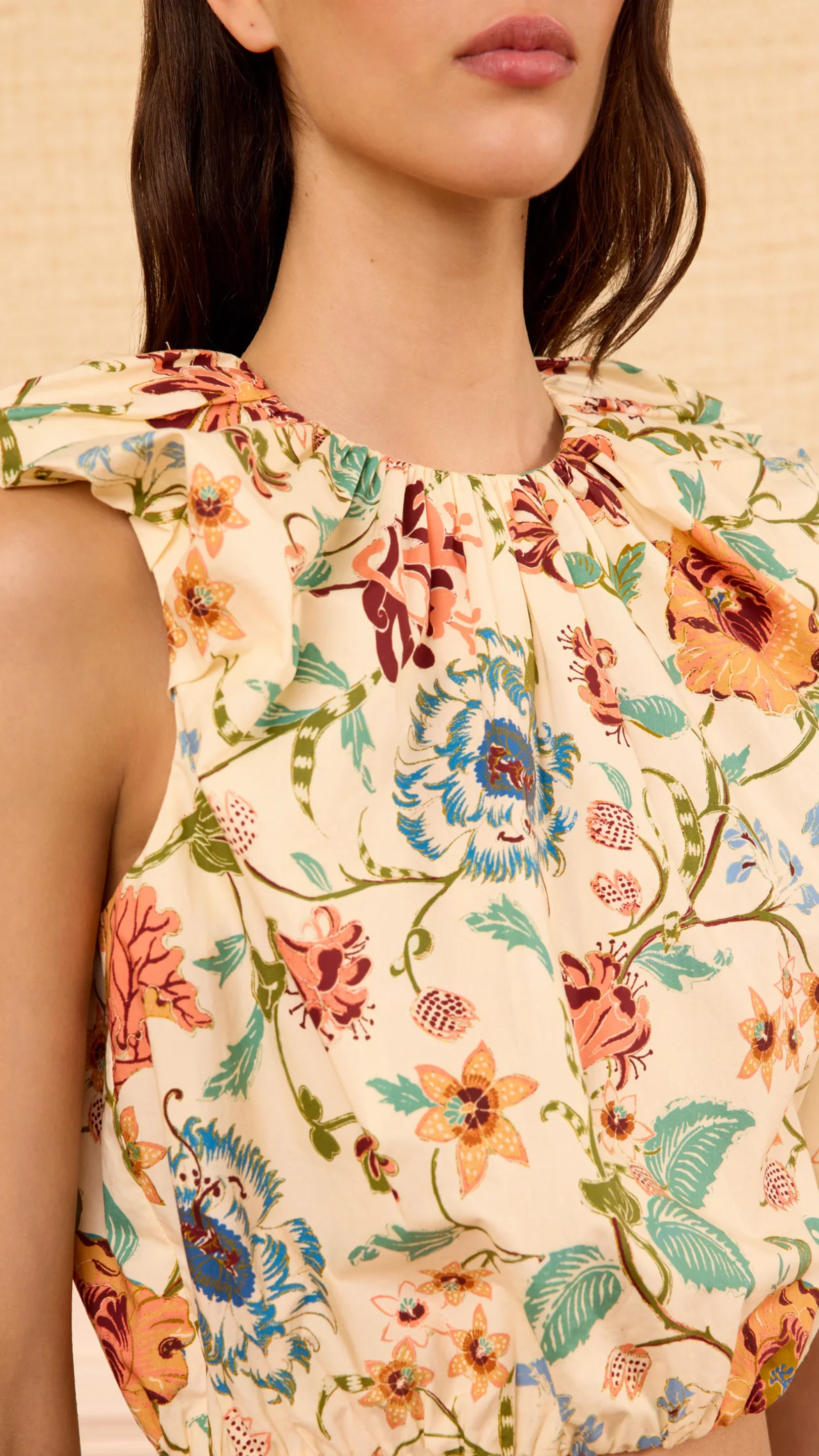 Ulla Johnson Gracie Cotton Top in Abalone