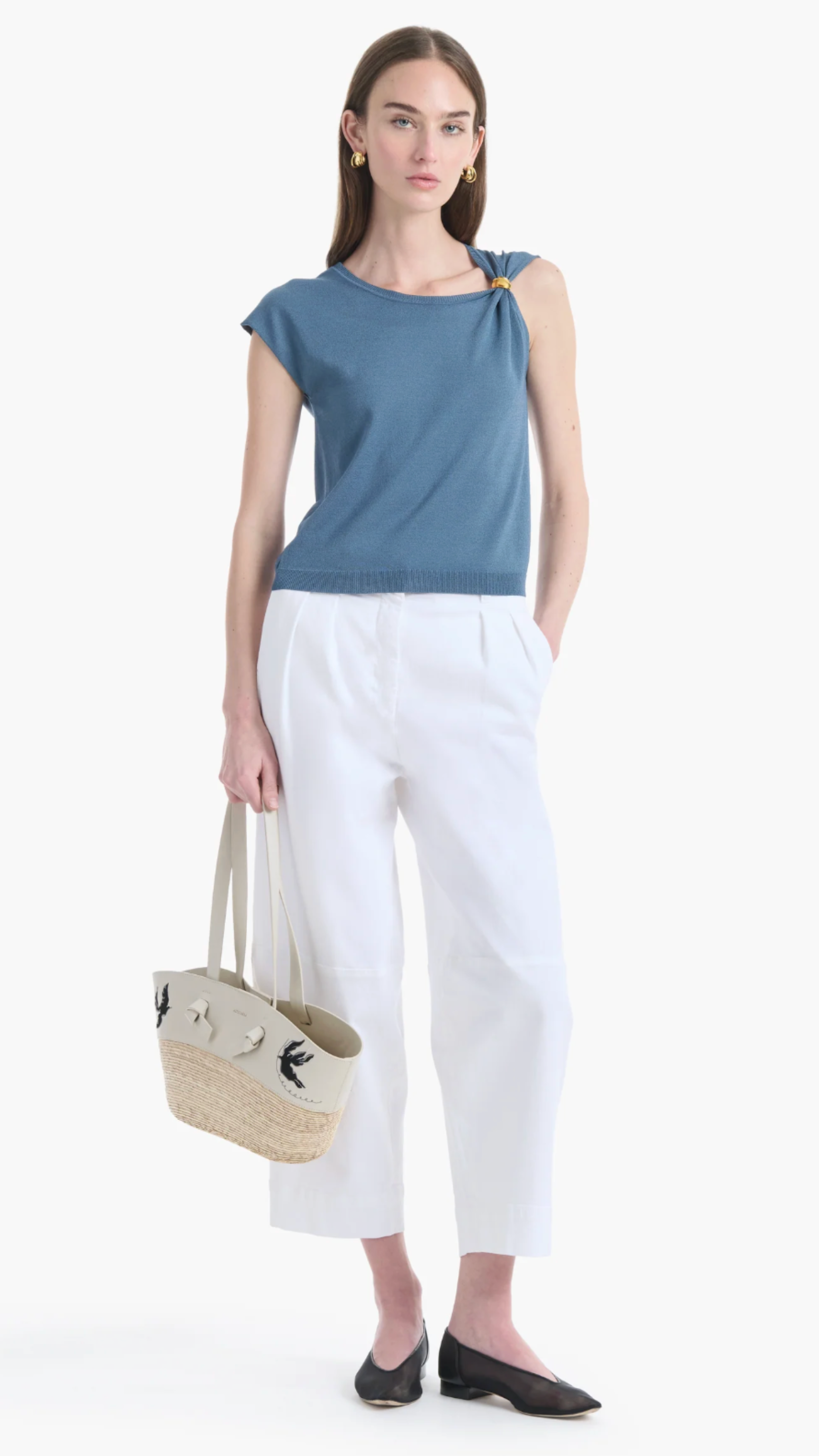 Altuzarra Rinaldi Top in Ash Blue