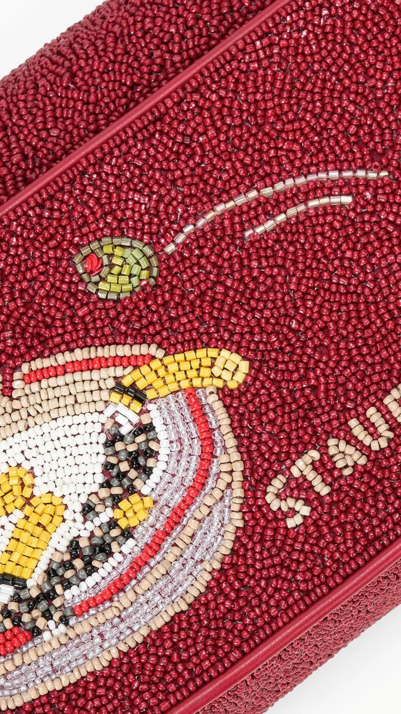 Staud Tommy Beaded Martini Bag in Extra Dirty