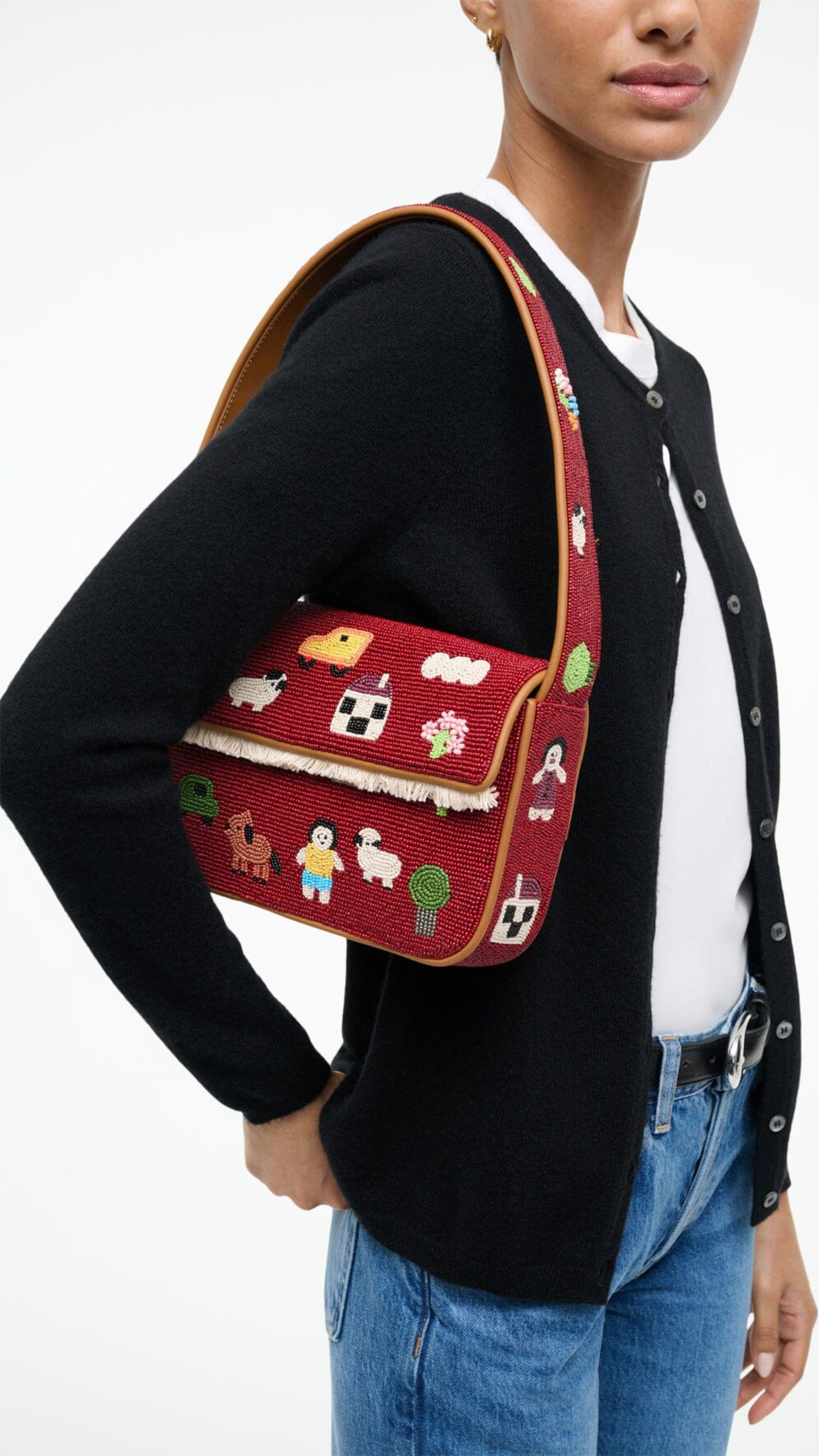 Staud Tommy Beaded Bag