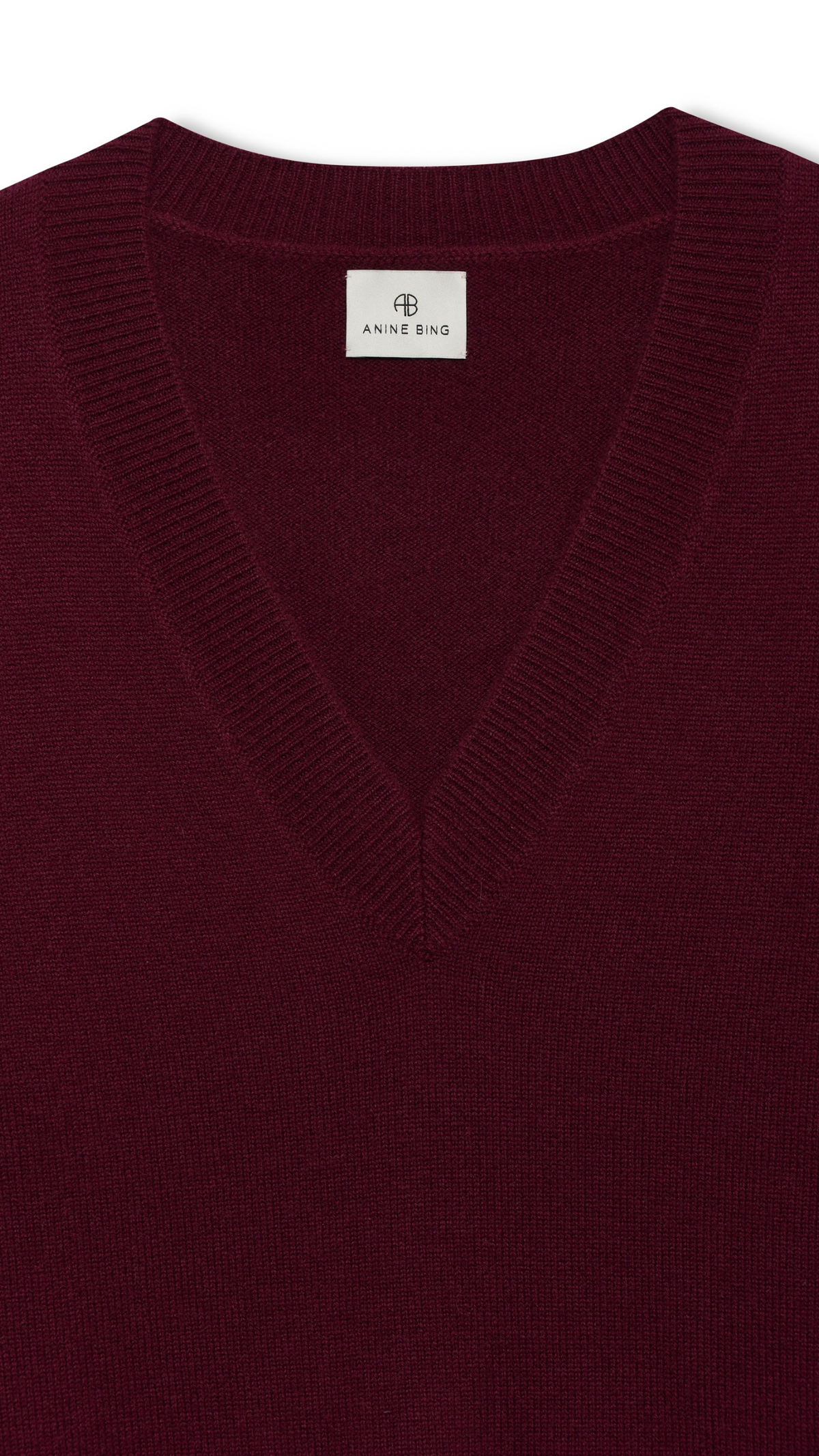 Anine Bing Lee Cashmere Sweater in Burgundy