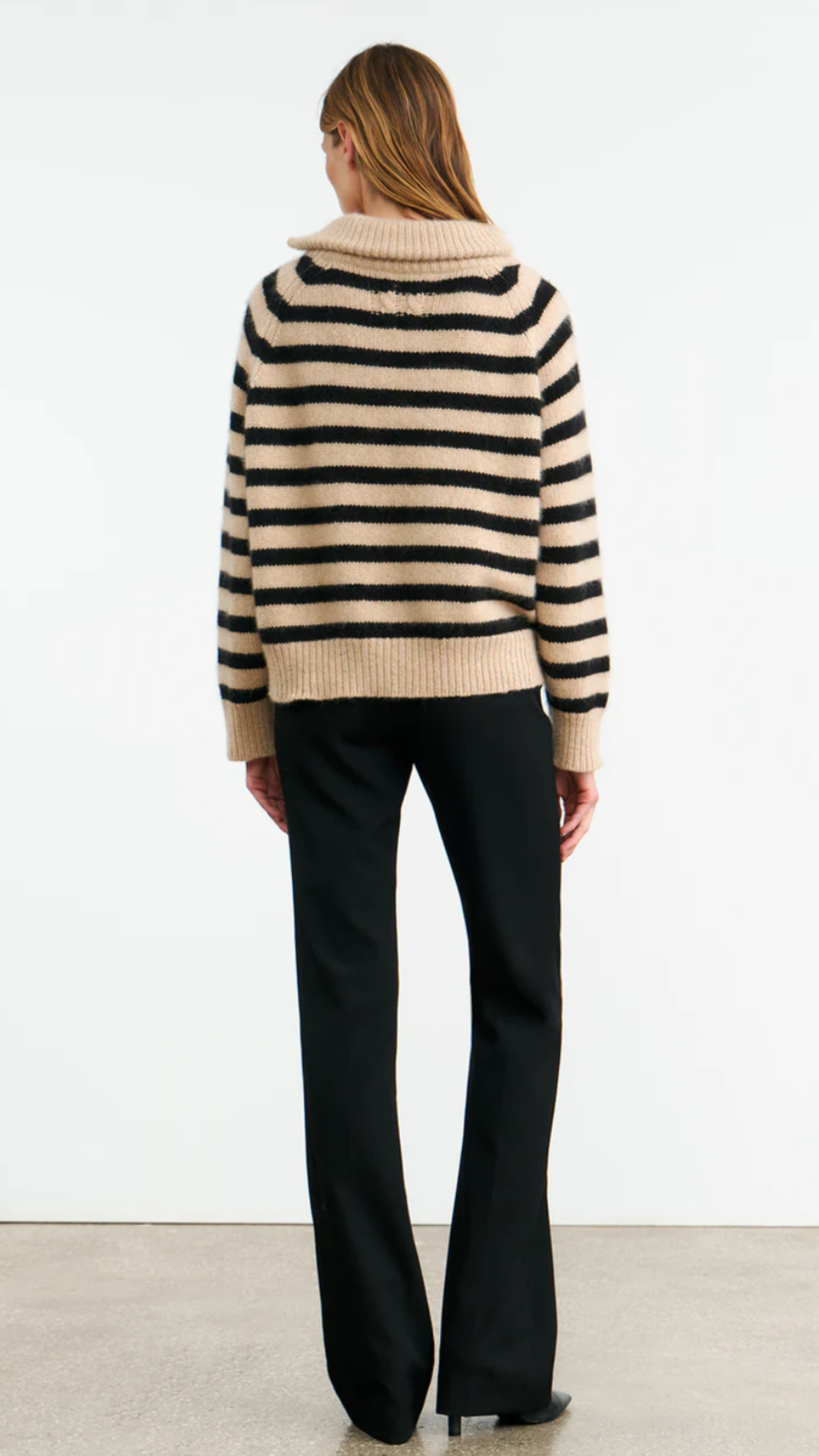 Nili Lotan Raelynn Stripe Sweater in Black