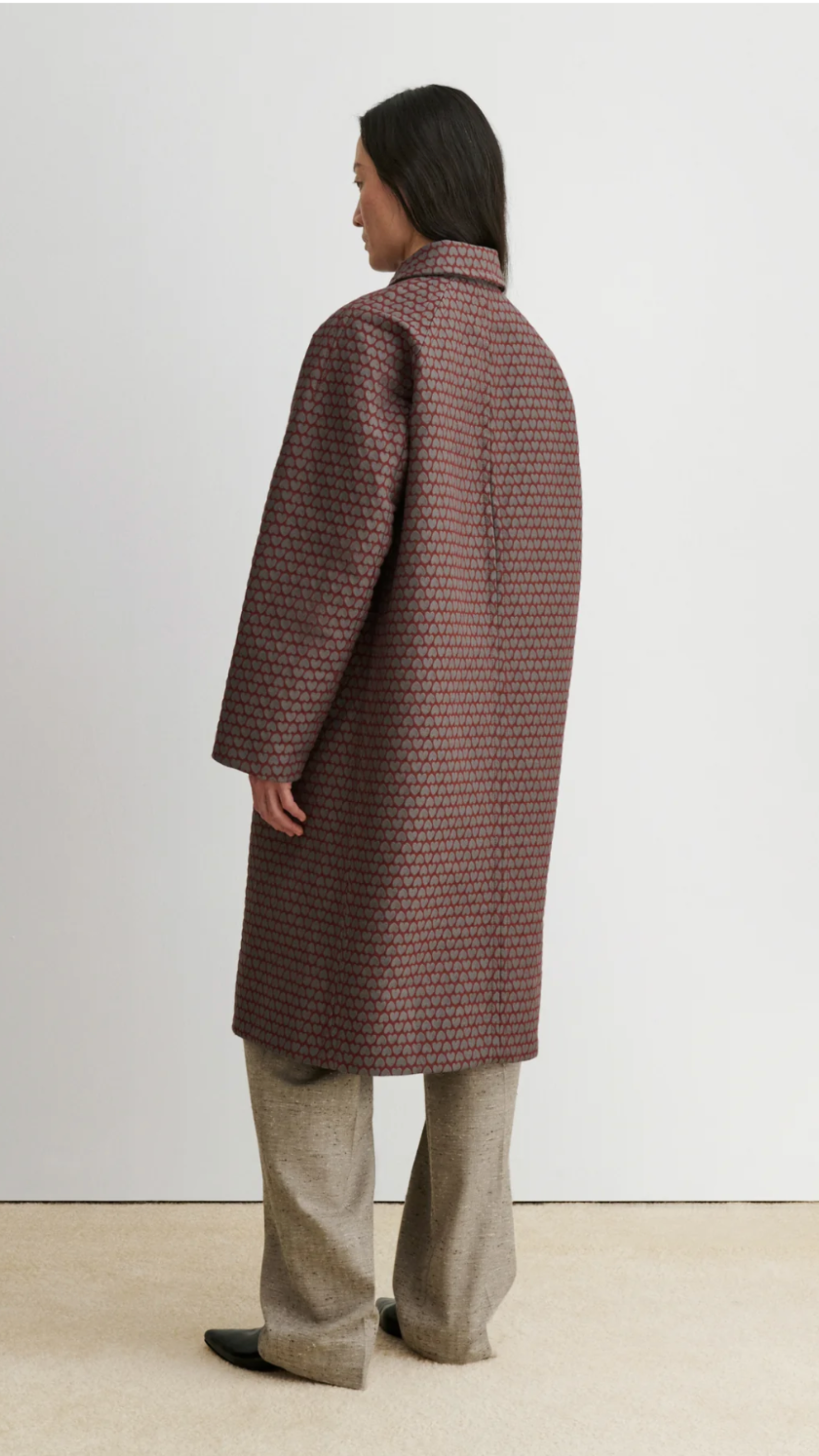 Rachel Comey Lover Coat in Wine Grey