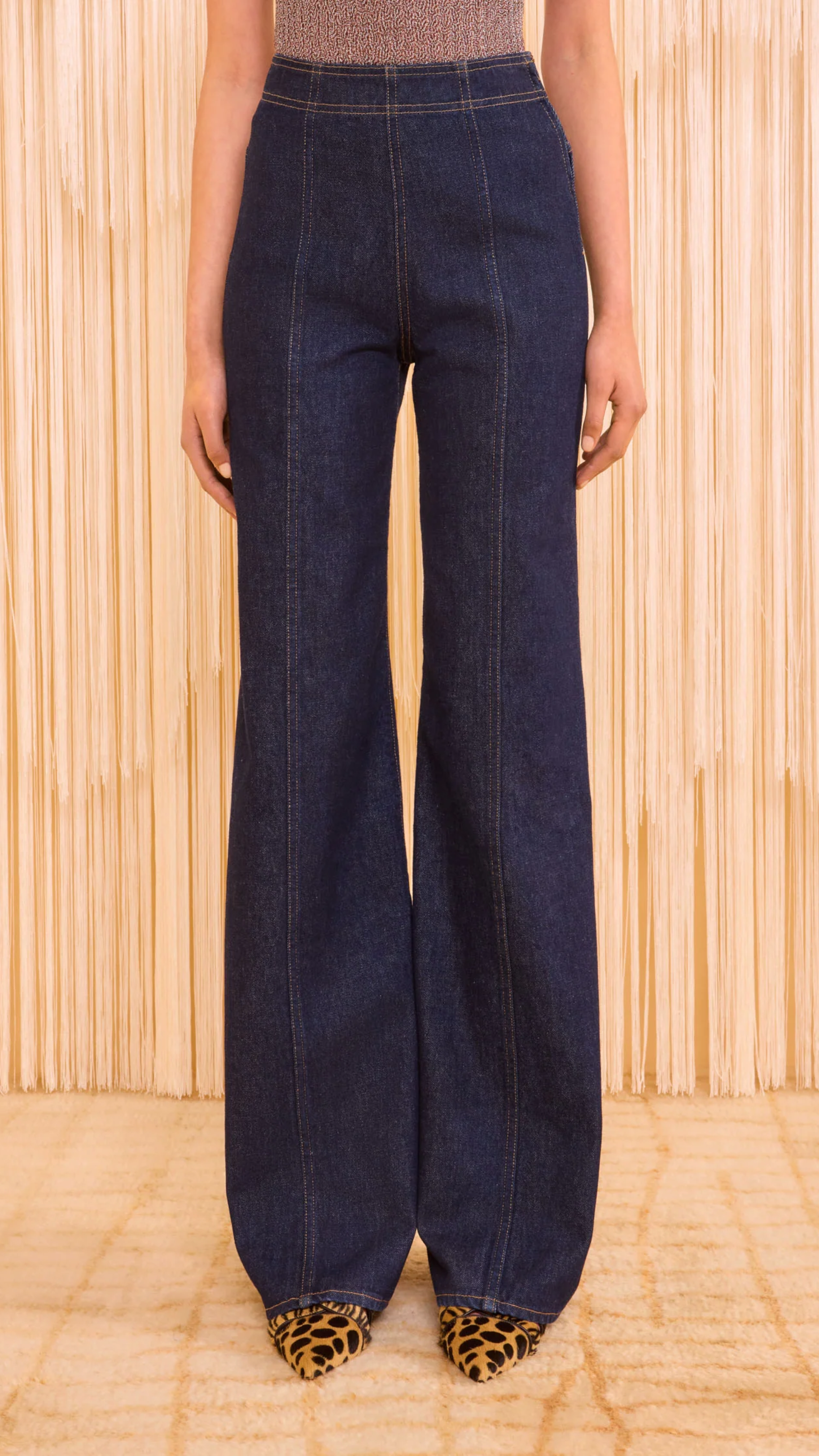 Ulla Johnson Bianca Wide Leg Jean in Tigris
