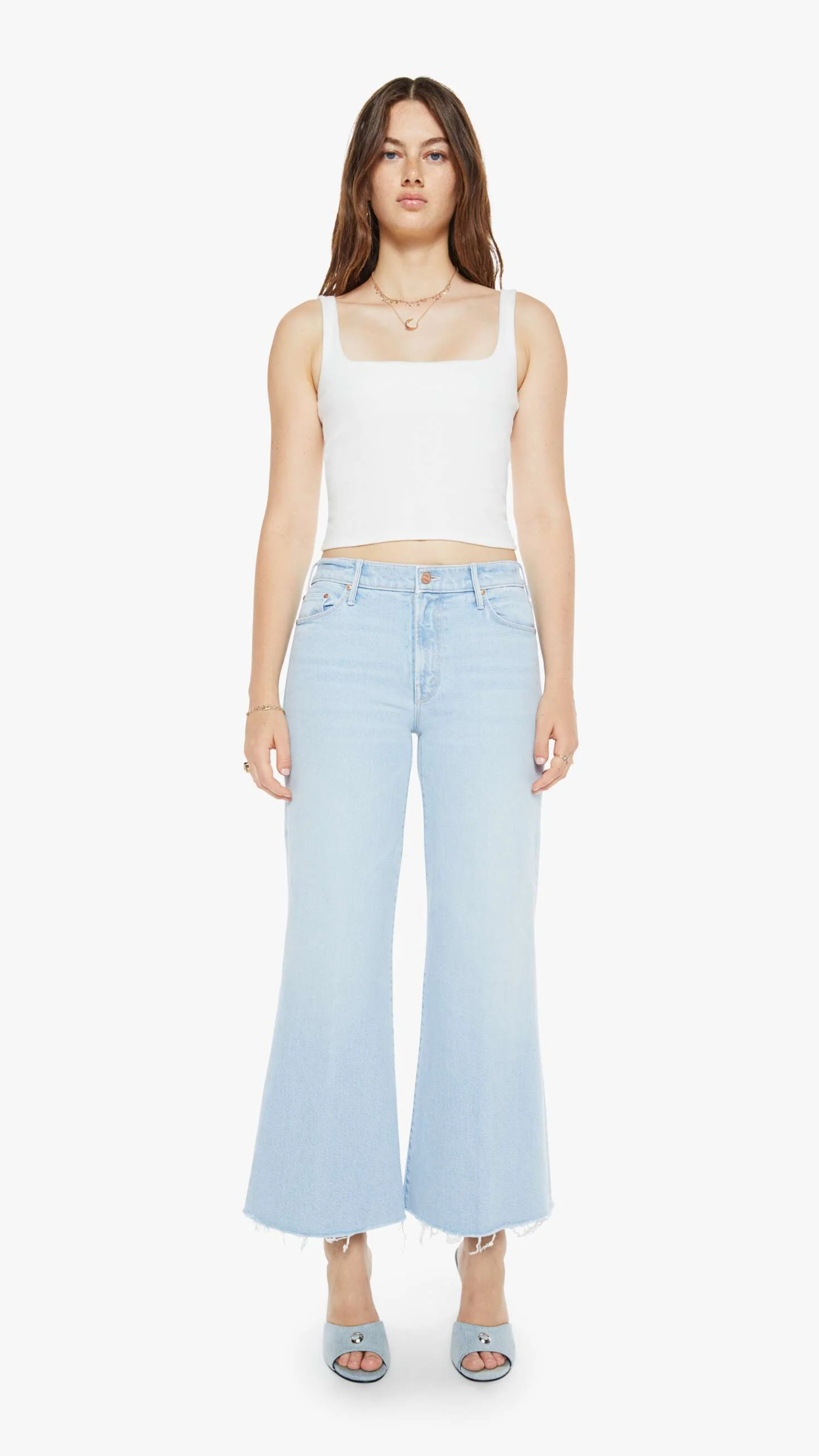 Mother The Twister Ankle Fray Jean in Cowabunga