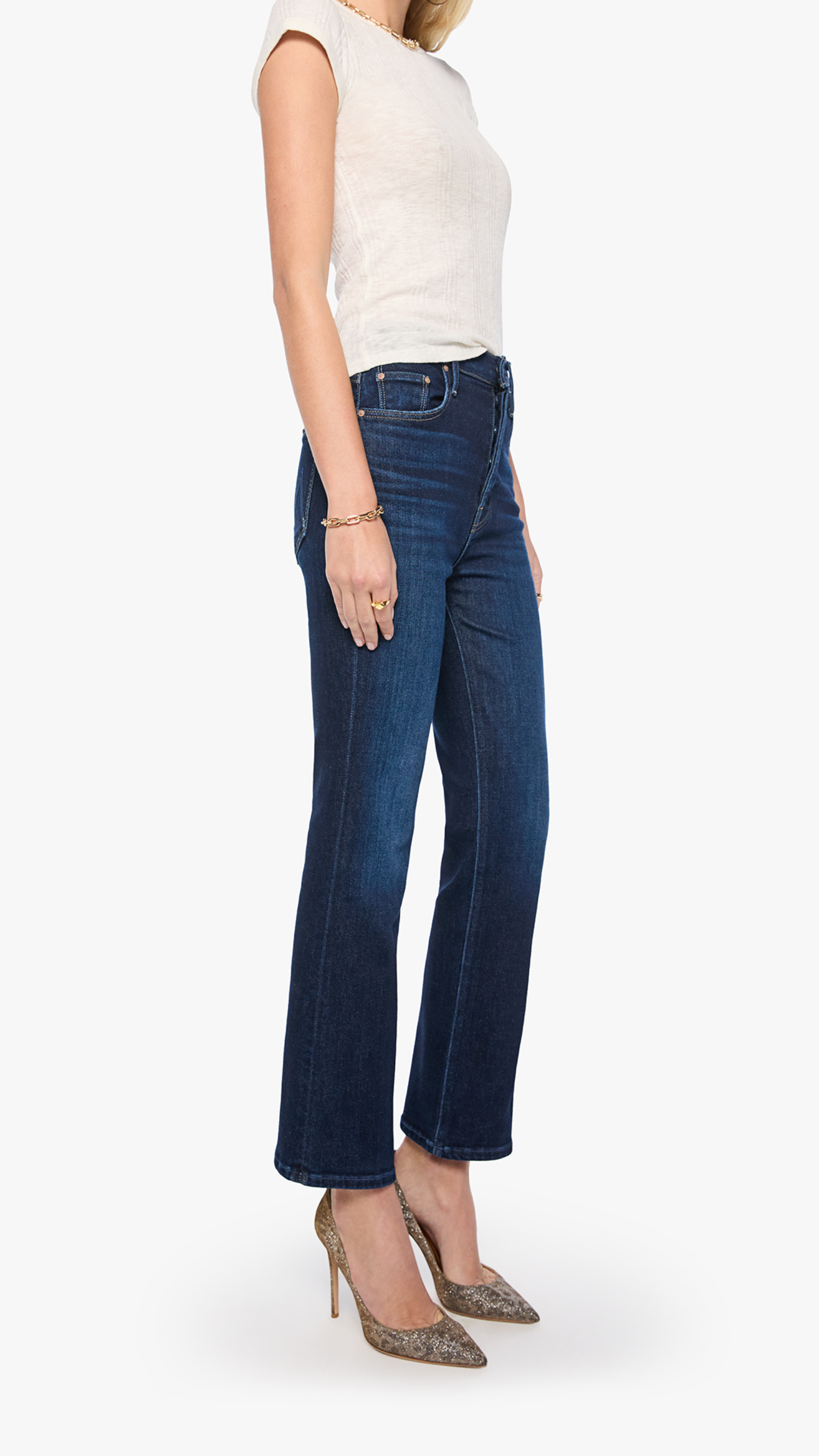 MOTHER The Tripper Flood Jean in Hard Stop Honey