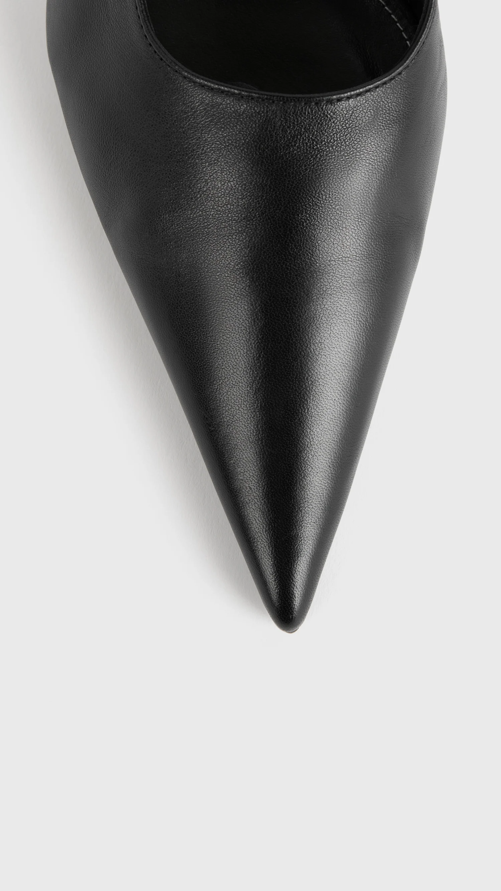 Toteme Classic Leather Slingbacks in Black