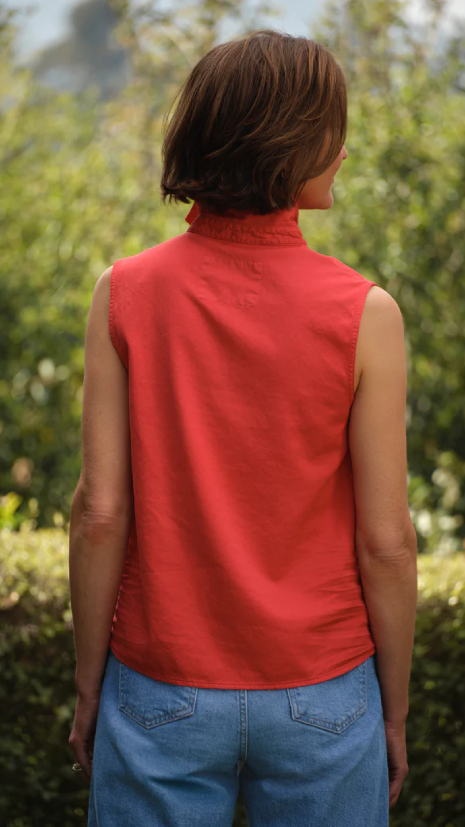 Frank & Eileen Olivia Sleeveless Polo Shirt in Cherry