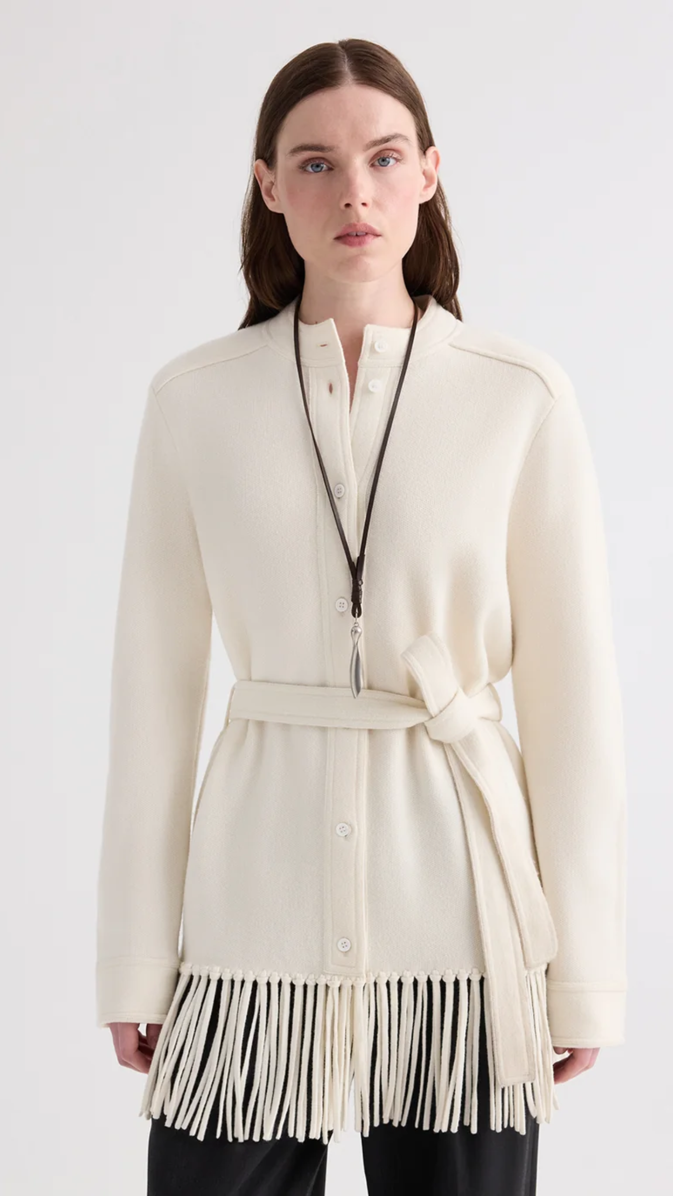 TWP Thea Italian Cashmere Jacket in Ivory